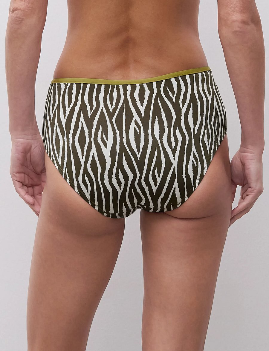 Femilet - SIFNOS Full brief - bikinitrosor med hög midja - green safari - 4