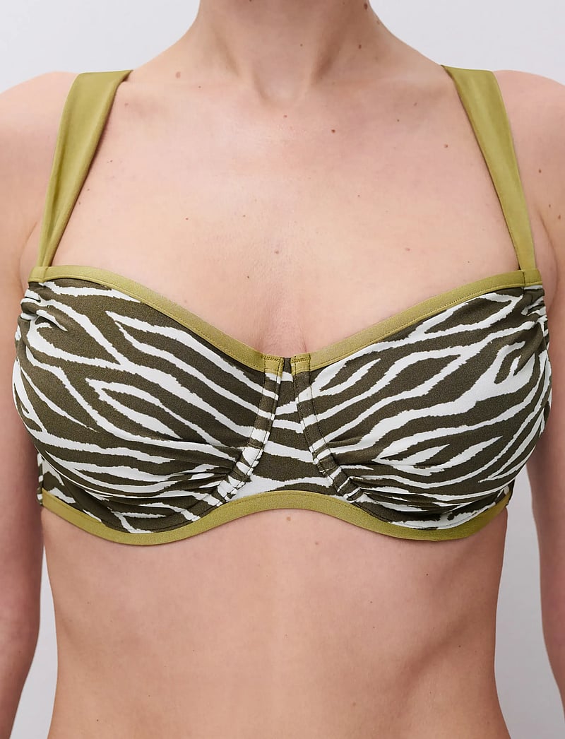 Femilet - SIFNOS Covering underwired bra - bikinitoppe med bøjle - green safari - 4