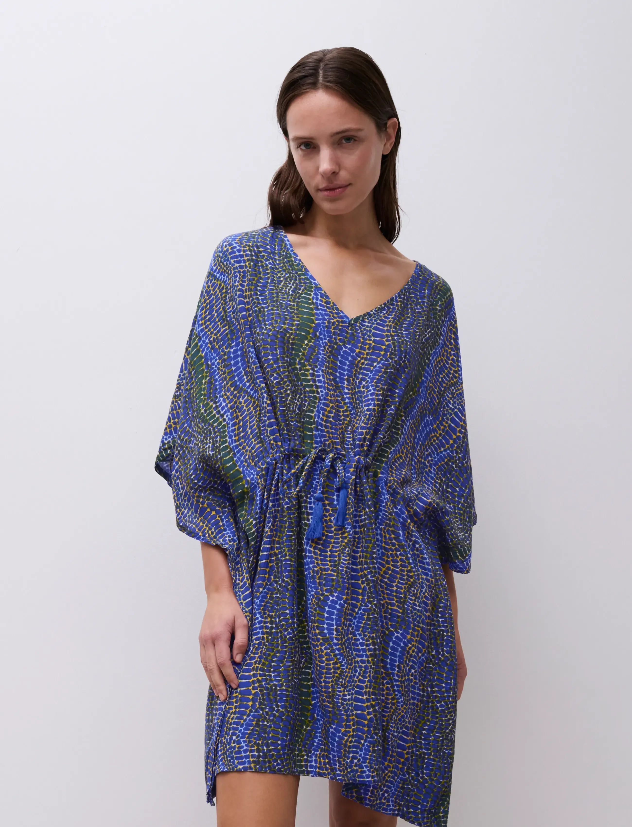 Femilet Syros Short Dress, Kvinder, Kaftan Kort Kjole, Multi/mønstret, Str: S/M
