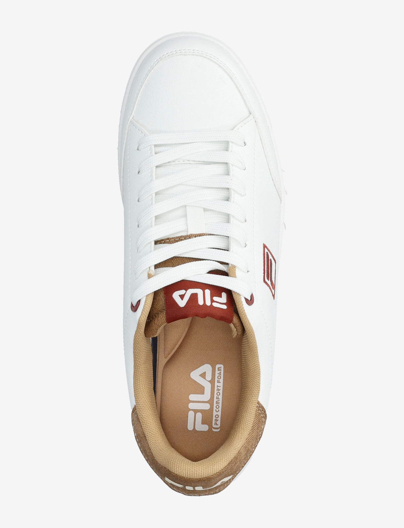 FILA - COURTBAY F - lave sneakers - white-lattÈ - 3