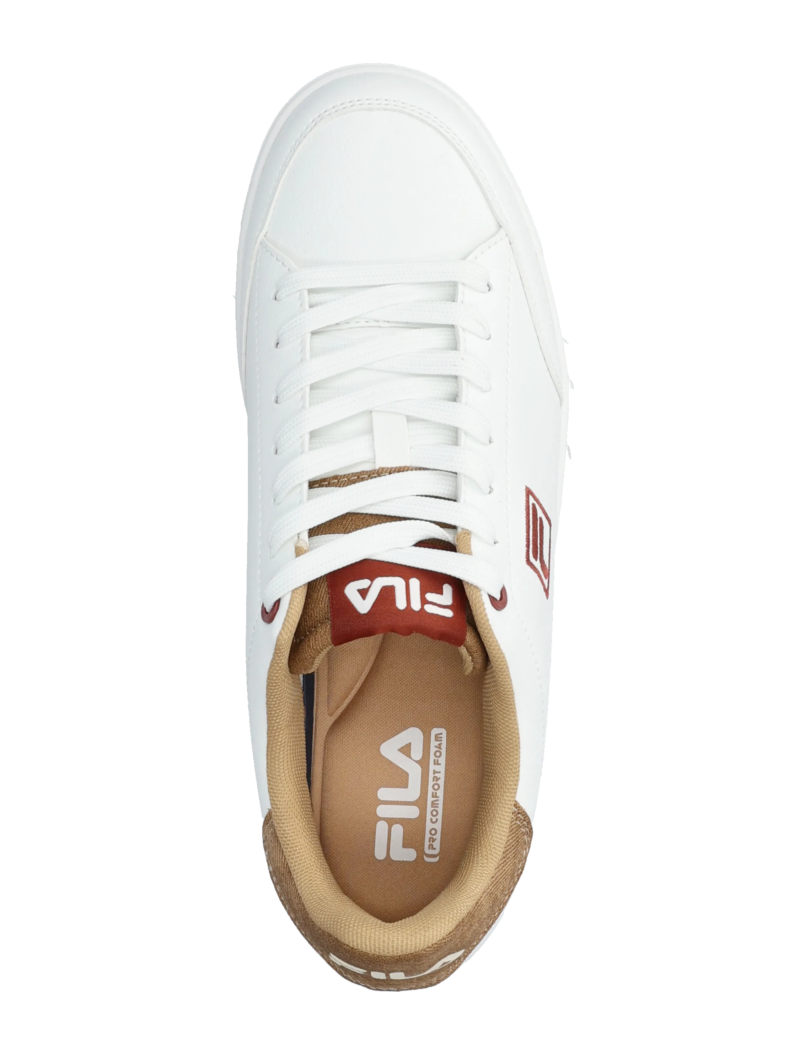 FILA - COURTBAY F - niedriger schnitt - white-lattÈ - 3