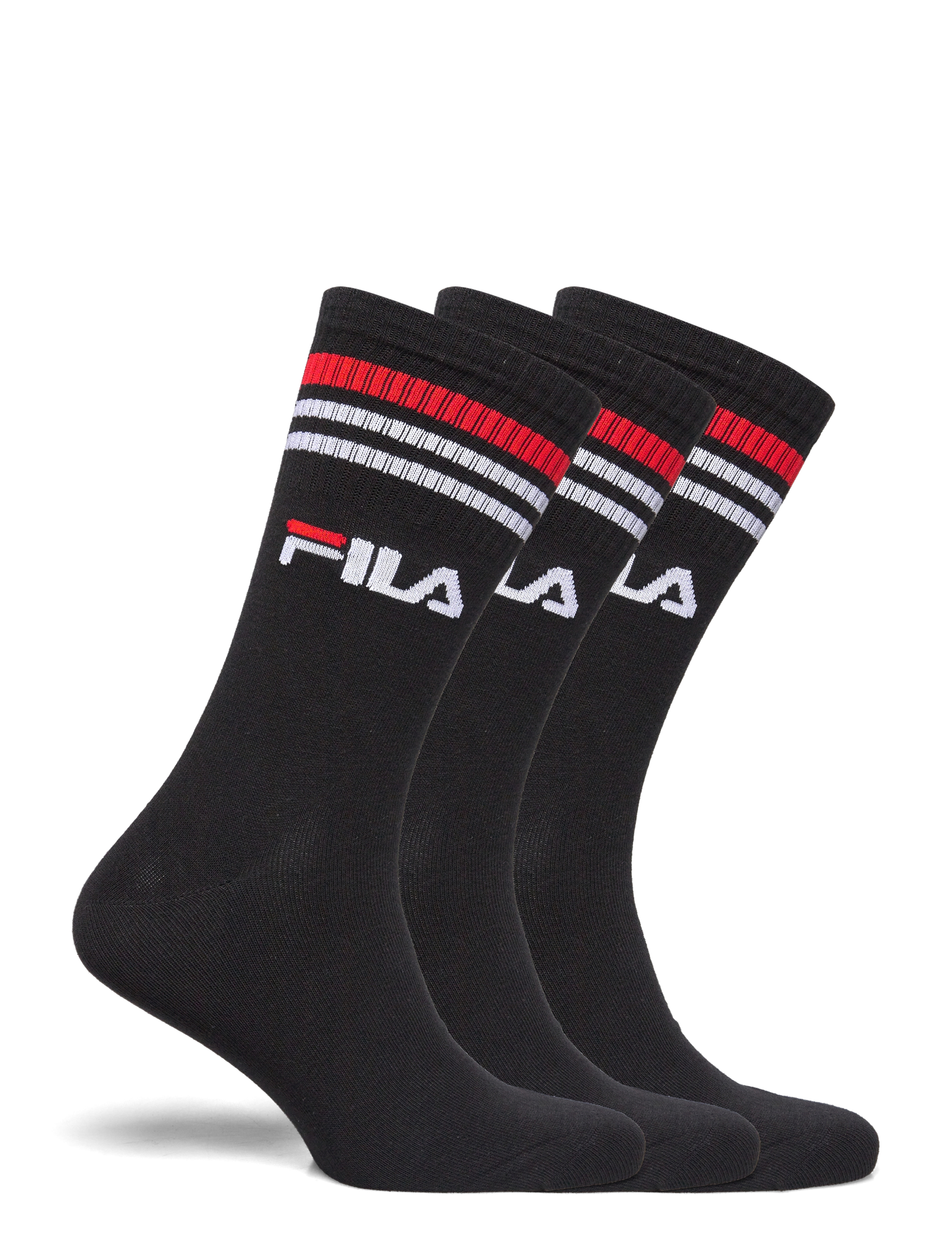 FILA Socks - FILA 3pk Lifestyle stripes socks - sport socks - black - 1