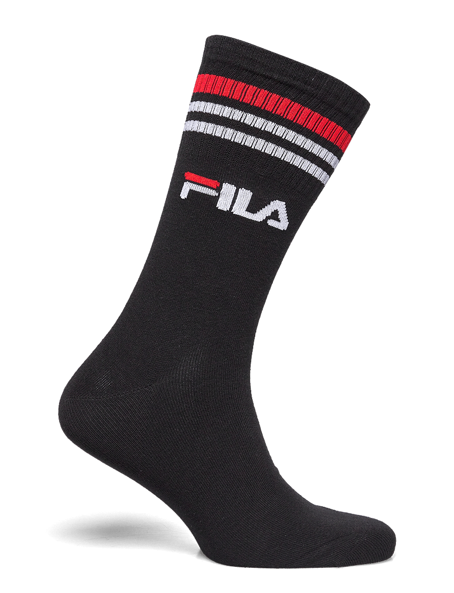 FILA Socks - FILA 3pk Lifestyle stripes socks - träningsstrumpor - black - 3