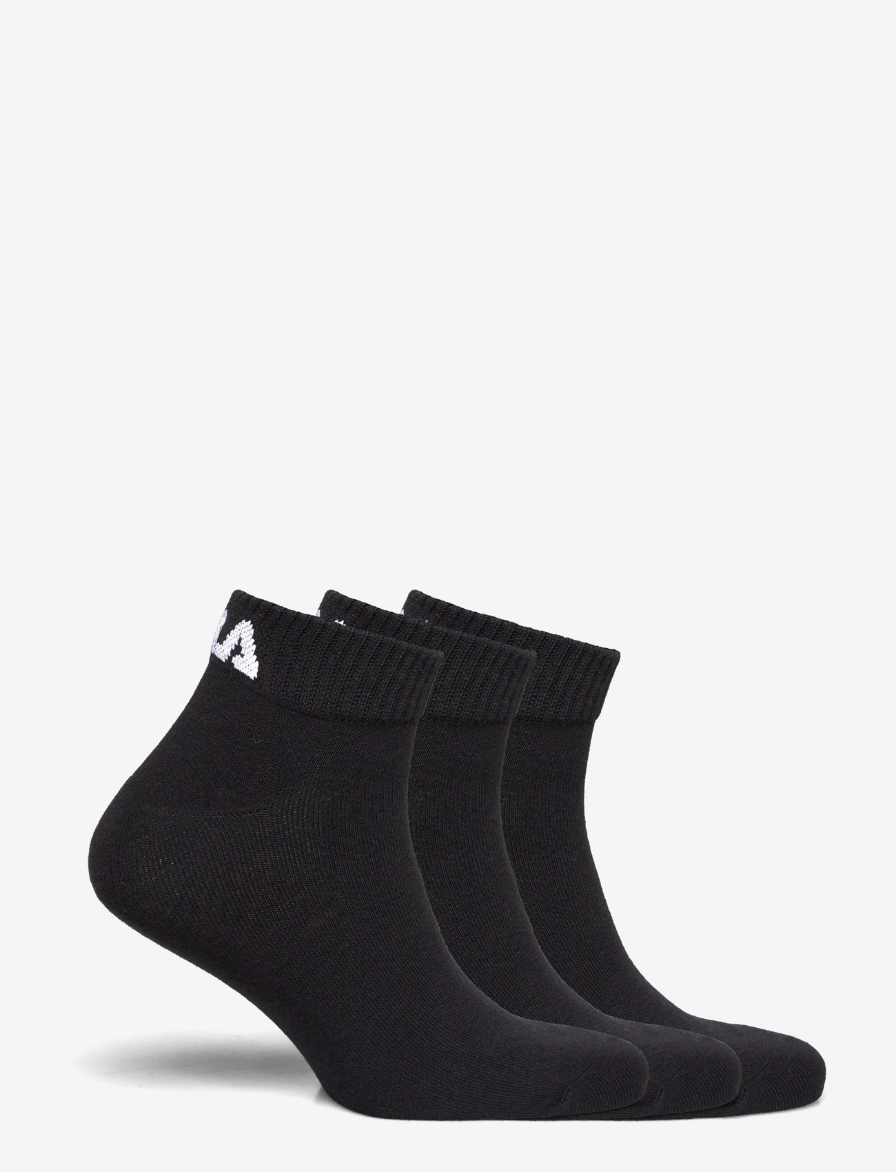FILA Socks - FILA 3pk Quarter Plain Socks - träningsstrumpor - black - 1