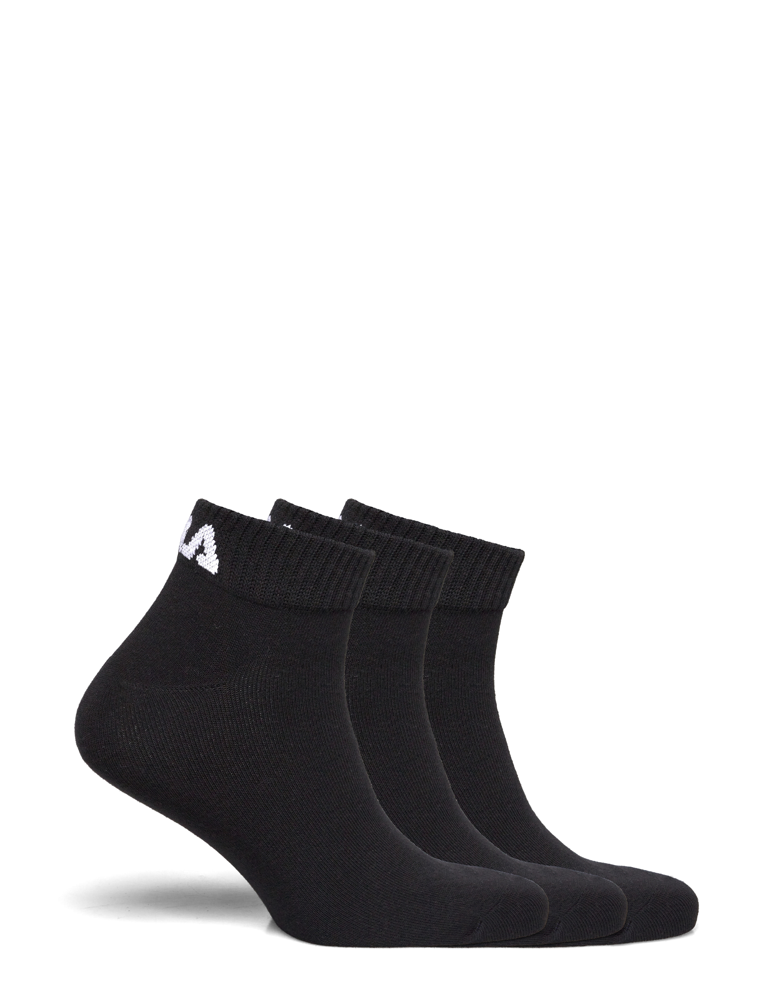 FILA Socks - FILA 3pk Quarter Plain Socks - Íþróttasokkar - black - 1