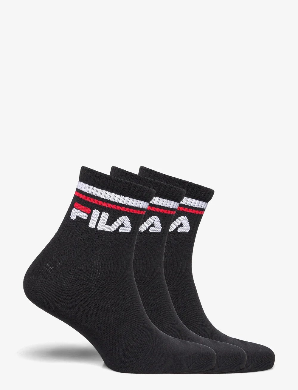 FILA Socks - Fila 3pk Quarter Stripe Socks - sportsocken - black - 1