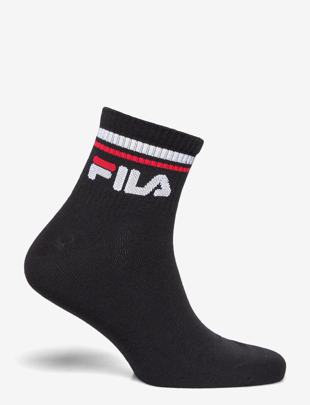 FILA Socks - Fila 3pk Quarter Stripe Socks - sport socks - black - 3