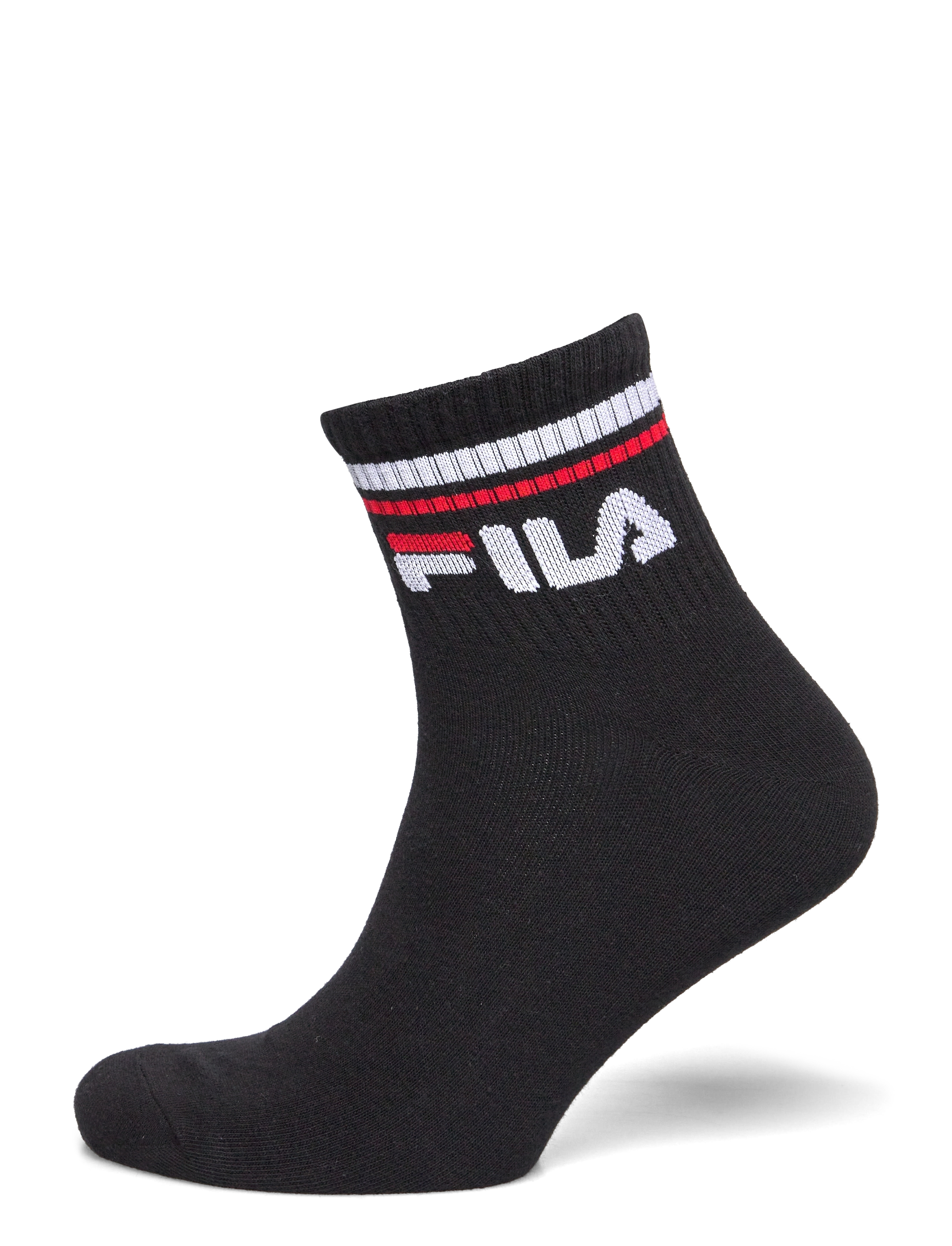 FILA Socks - Fila 3pk Quarter Stripe Socks - laveste priser - black - 4
