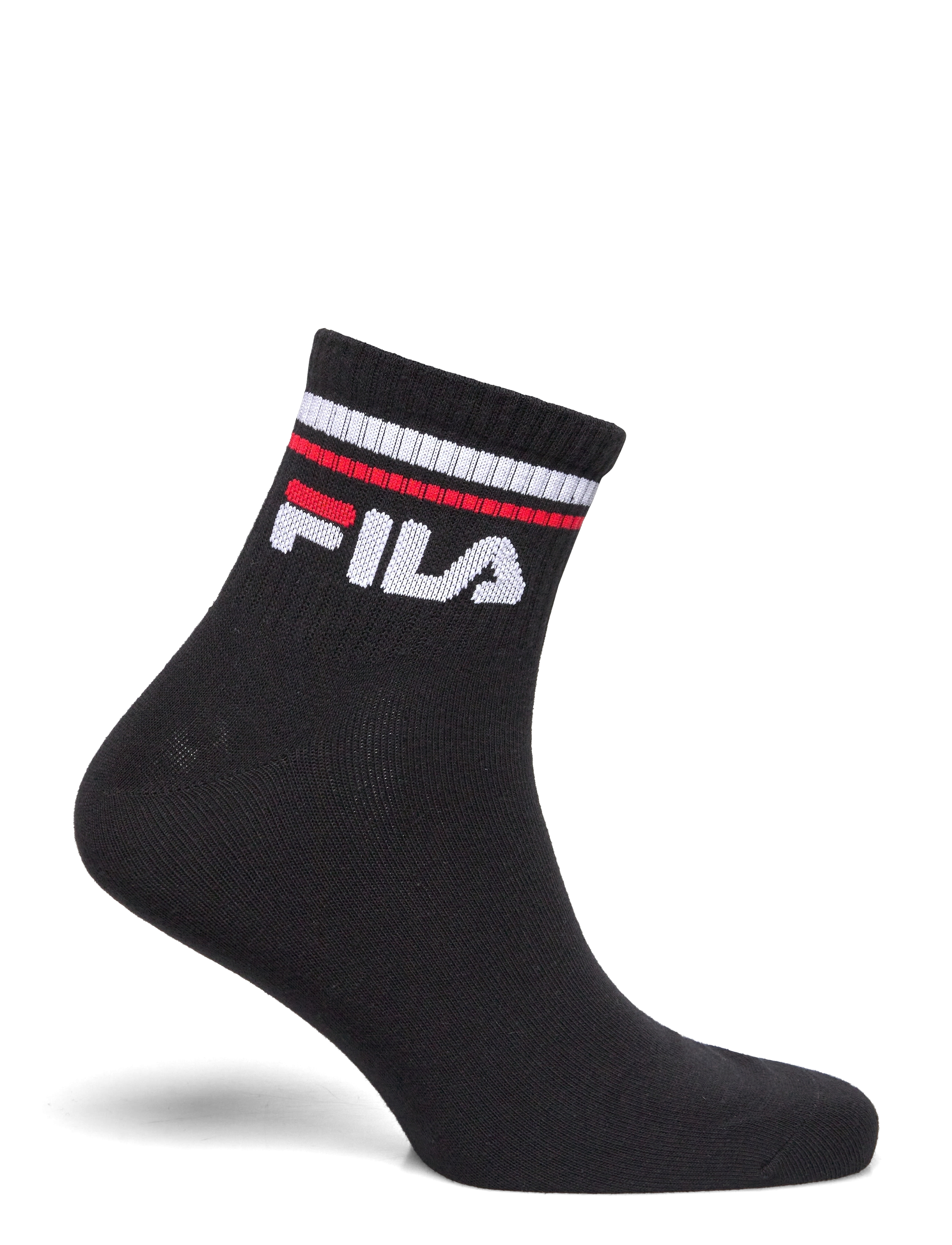 FILA Socks - Fila 3pk Quarter Stripe Socks - laveste priser - black - 5