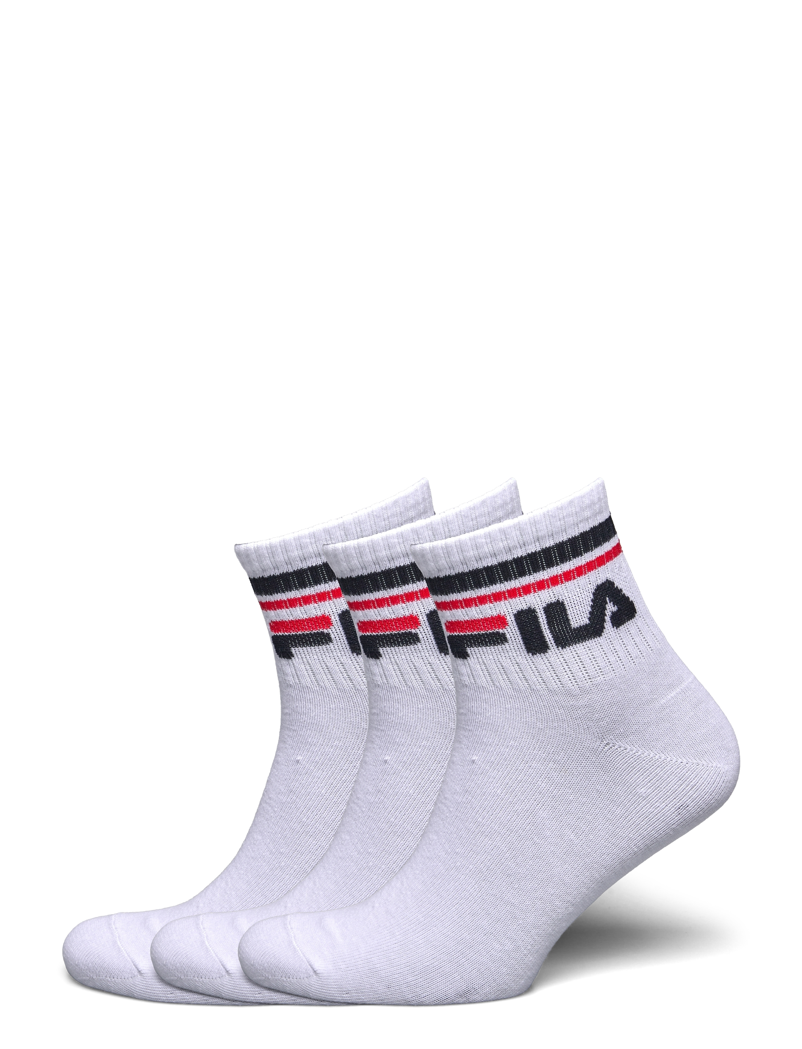 FILA Socken Fila 3Pk Quarter Stripe Socken Weiß - 35-38 - Damen