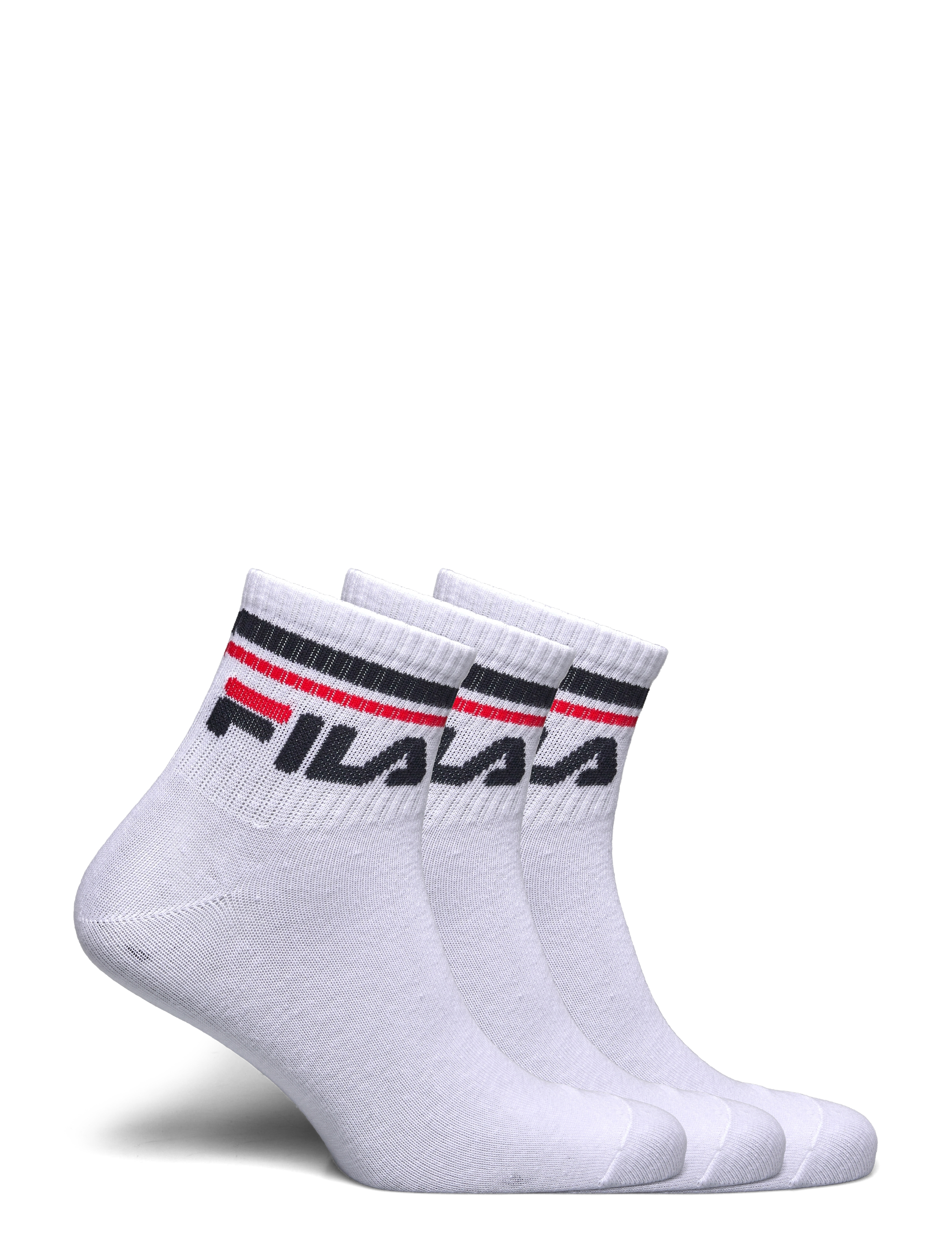 FILA Socks - Fila 3pk Quarter Stripe Socks - strümpfe - white - 1