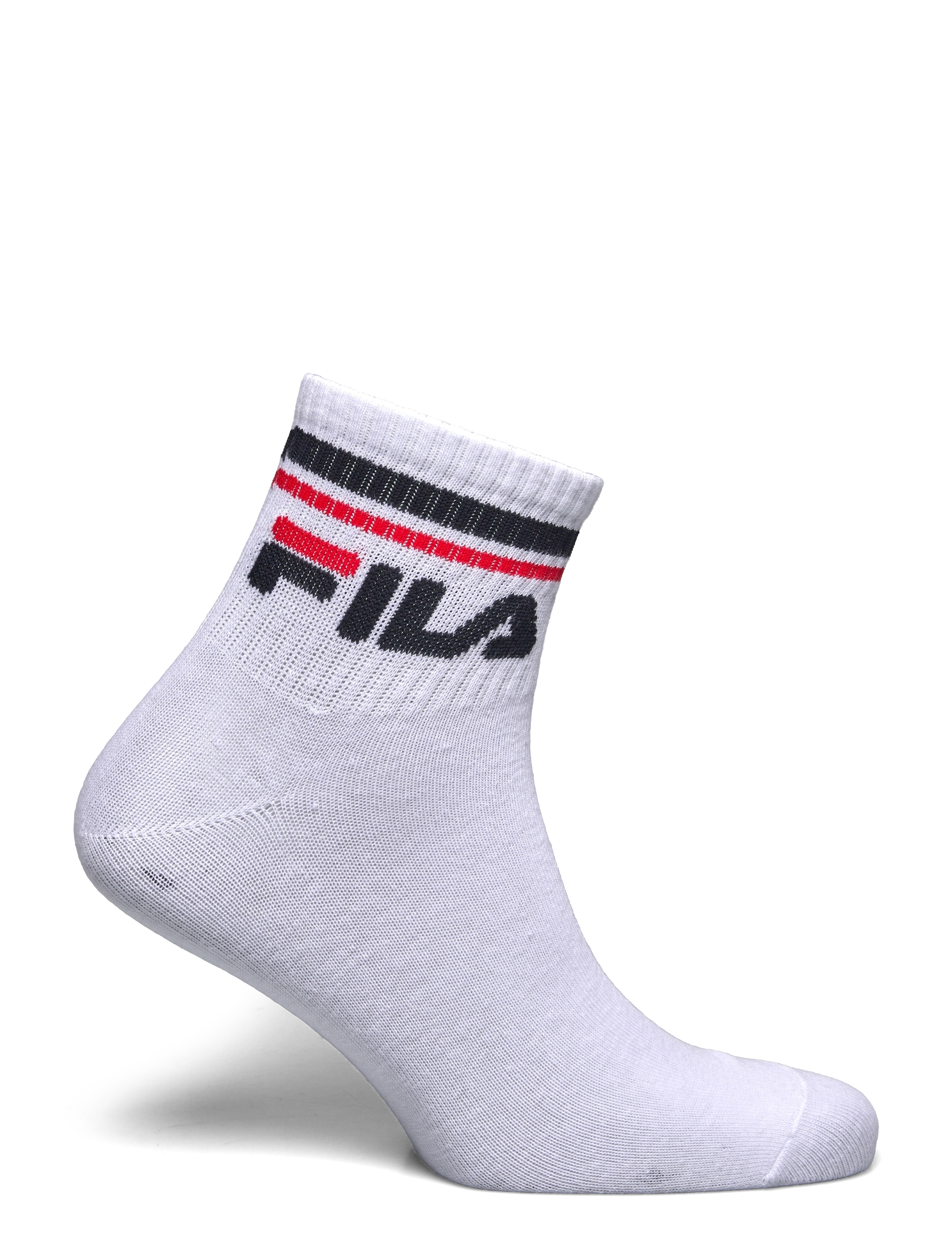 FILA Socks - Fila 3pk Quarter Stripe Socks - strümpfe - white - 3