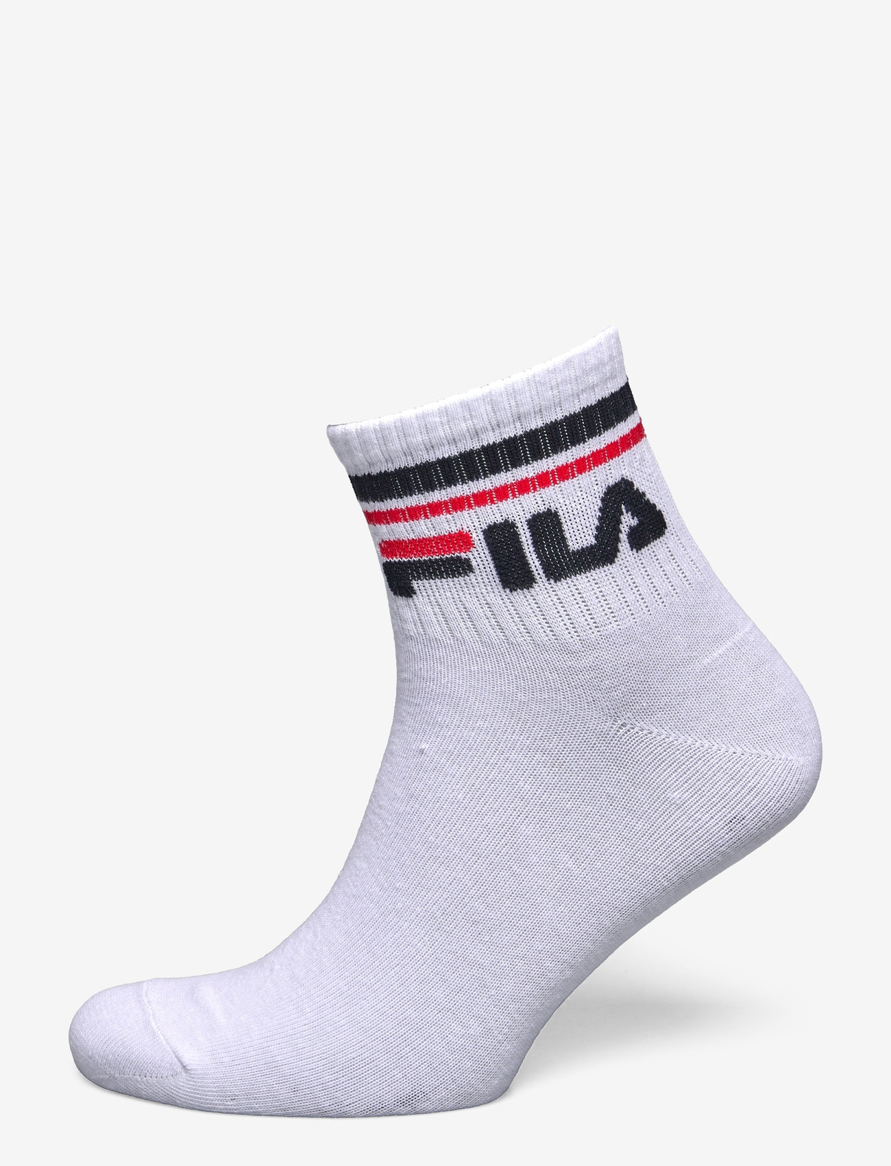FILA Socks - Fila 3pk Quarter Stripe Socks - skarpety sportowe - white - 4