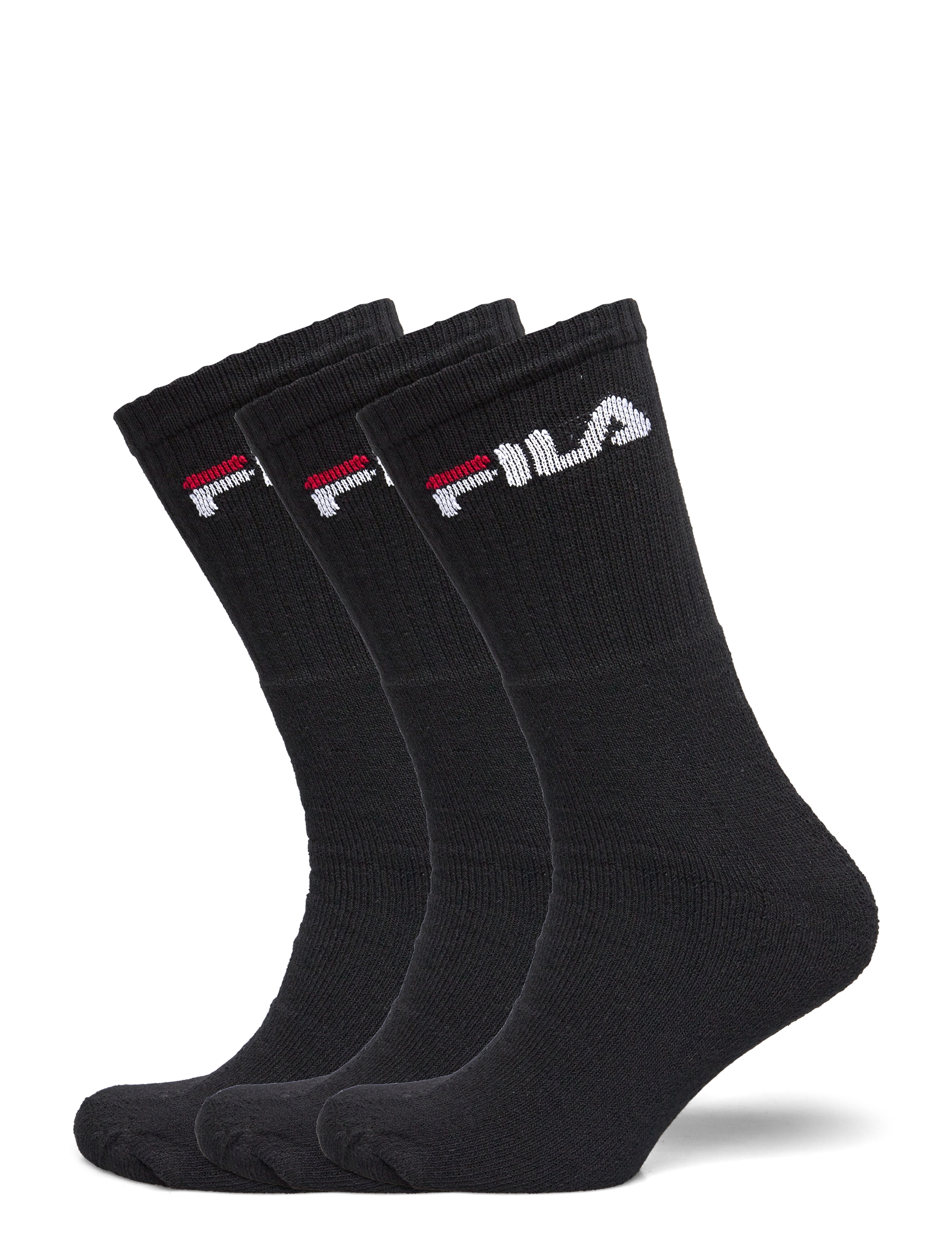 FILA Socken Fila 3Pk Tennis Crew Logo Terry Soc Schwarz - 39-42 - Damen