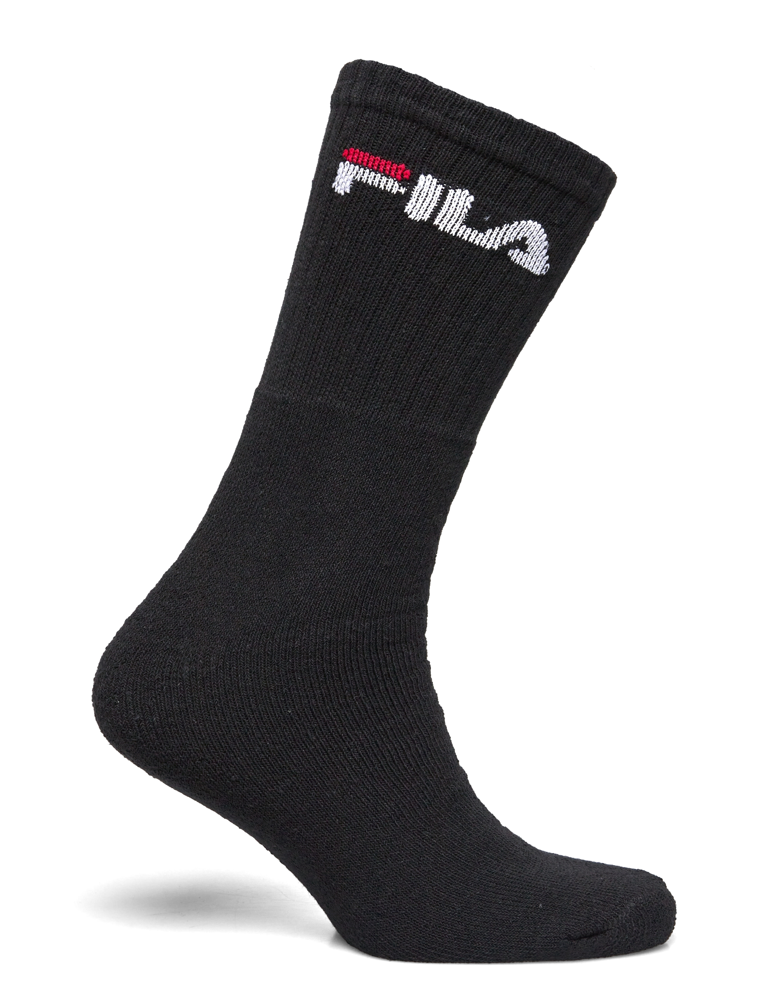 FILA Socks - FILA 3pk Tennis Crew Logo Terry Soc - sportstrømper - black - 3