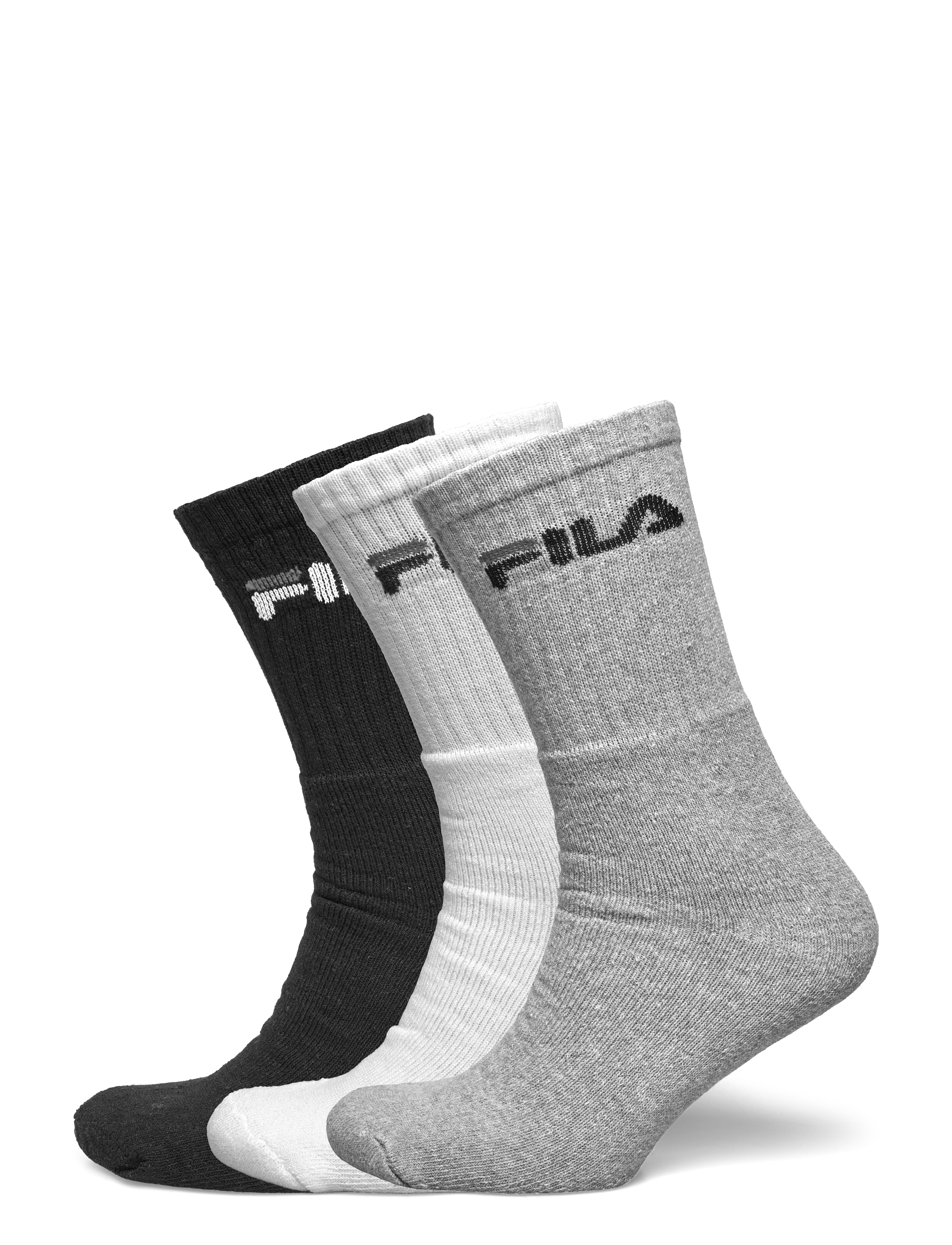 FILA Socken Fila 3Pk Tennis Crew Logo Terry Soc Schwarz - 35-38 - Damen