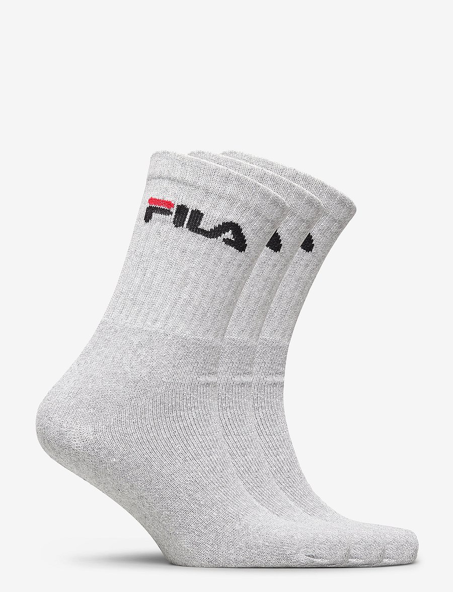 FILA Socks - FILA 3pk Tennis Crew Logo Terry Soc - strümpfe - grey - 1