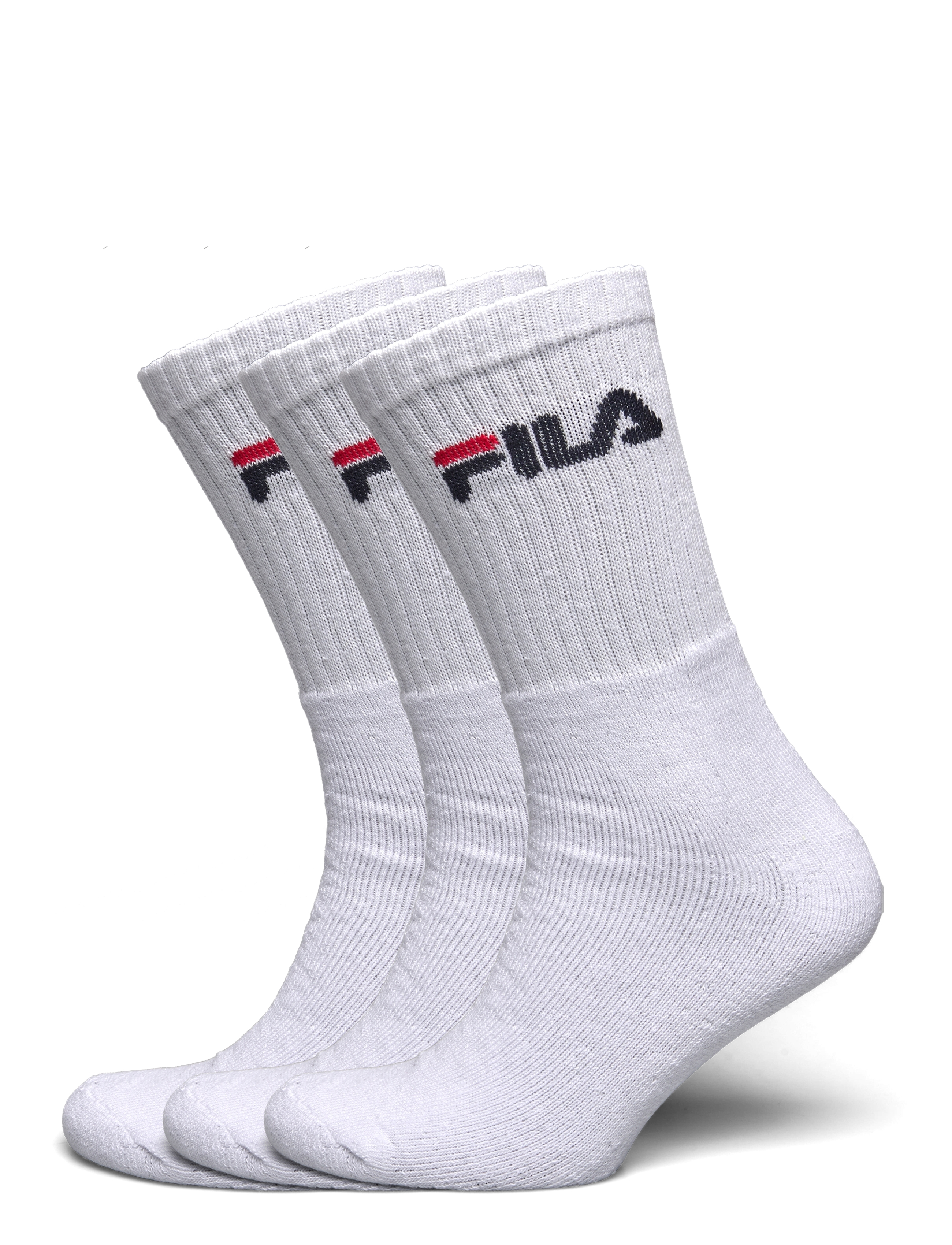 FILA Socken Fila 3Pk Tennis Crew Logo Terry Soc Weiß - 39-42 - Damen