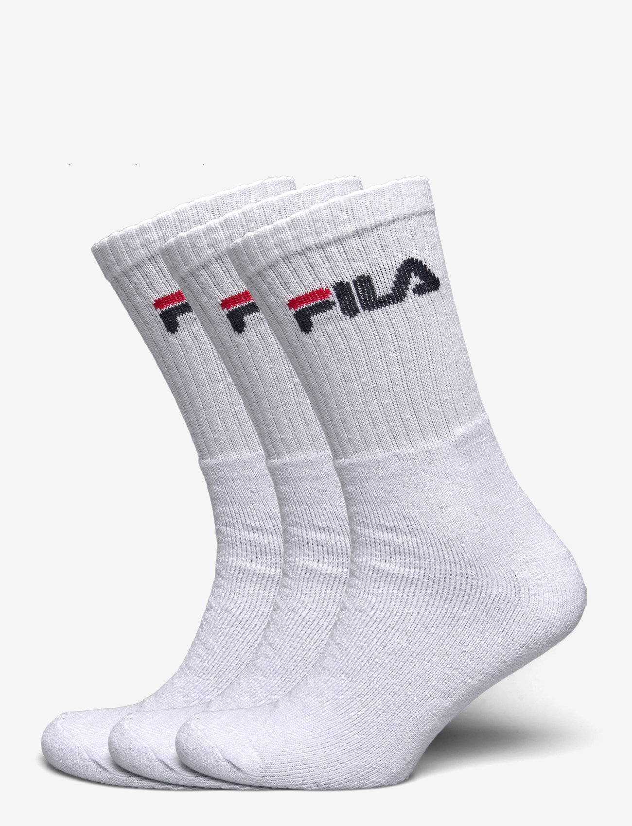 FILA Socks - FILA 3pk Tennis Crew Logo Terry Soc - träningsstrumpor - white - 0