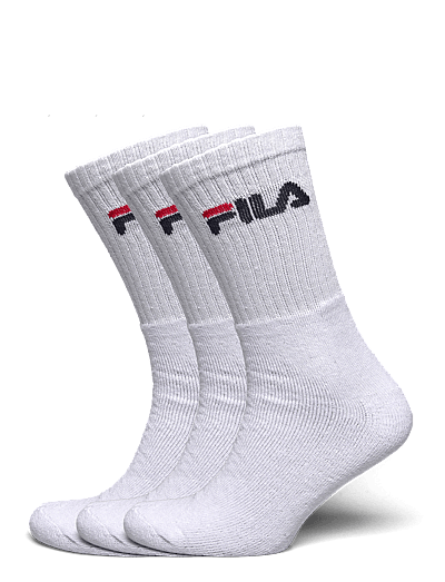 FILA Socks FILA 3pk Tennis Crew Logo Terry Soc - Kläder - WHITE / white