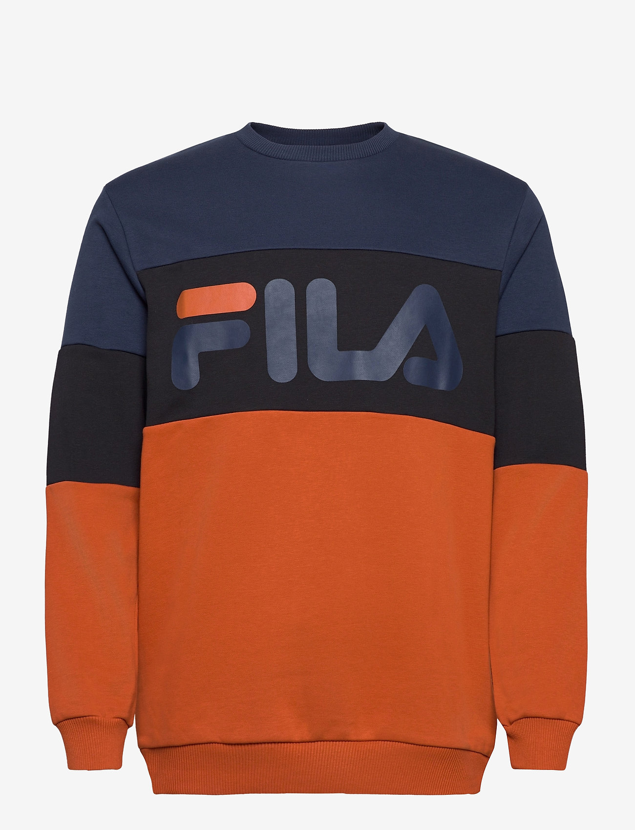 FILA - STRAIGHT BLOCKED CREW - cinnamon stick-black iris-black - 0