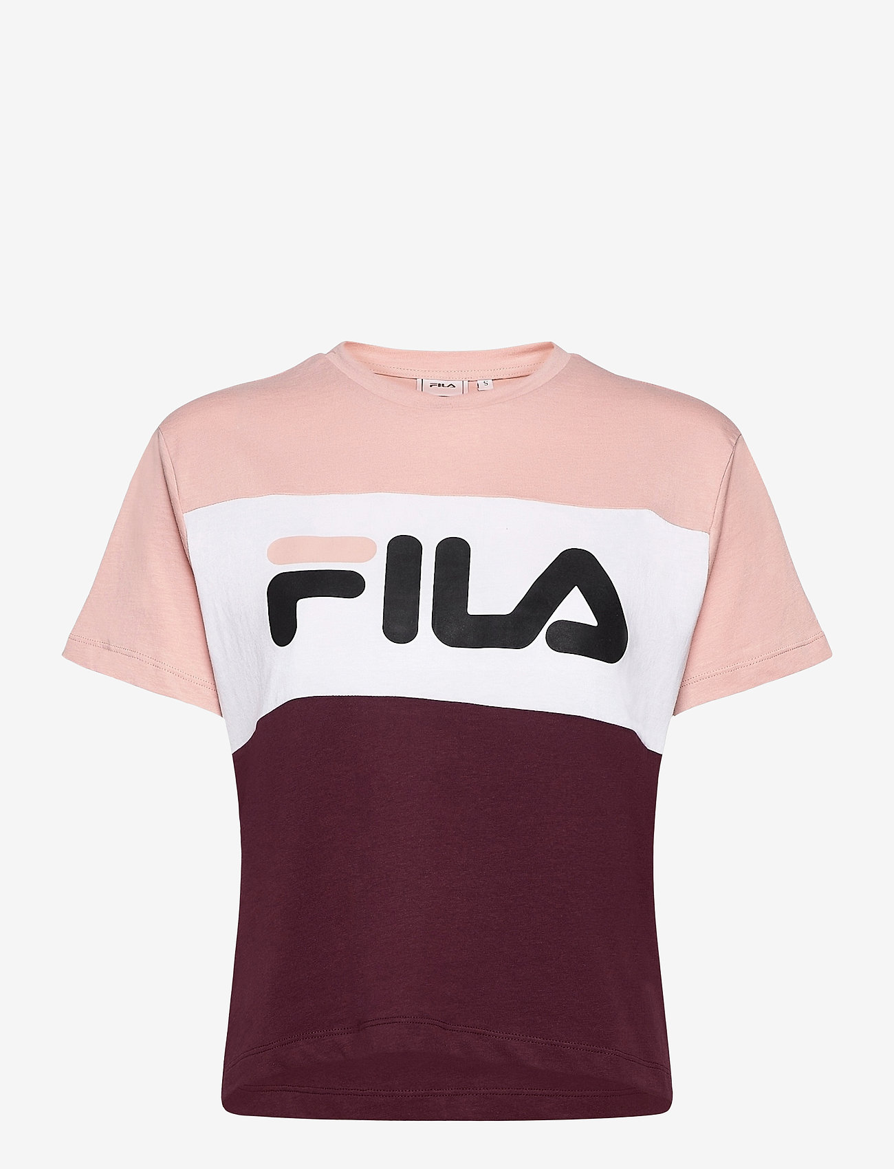 FILA - WOMEN ALLISON tee - tawny port-coral cloud-bright white - 0