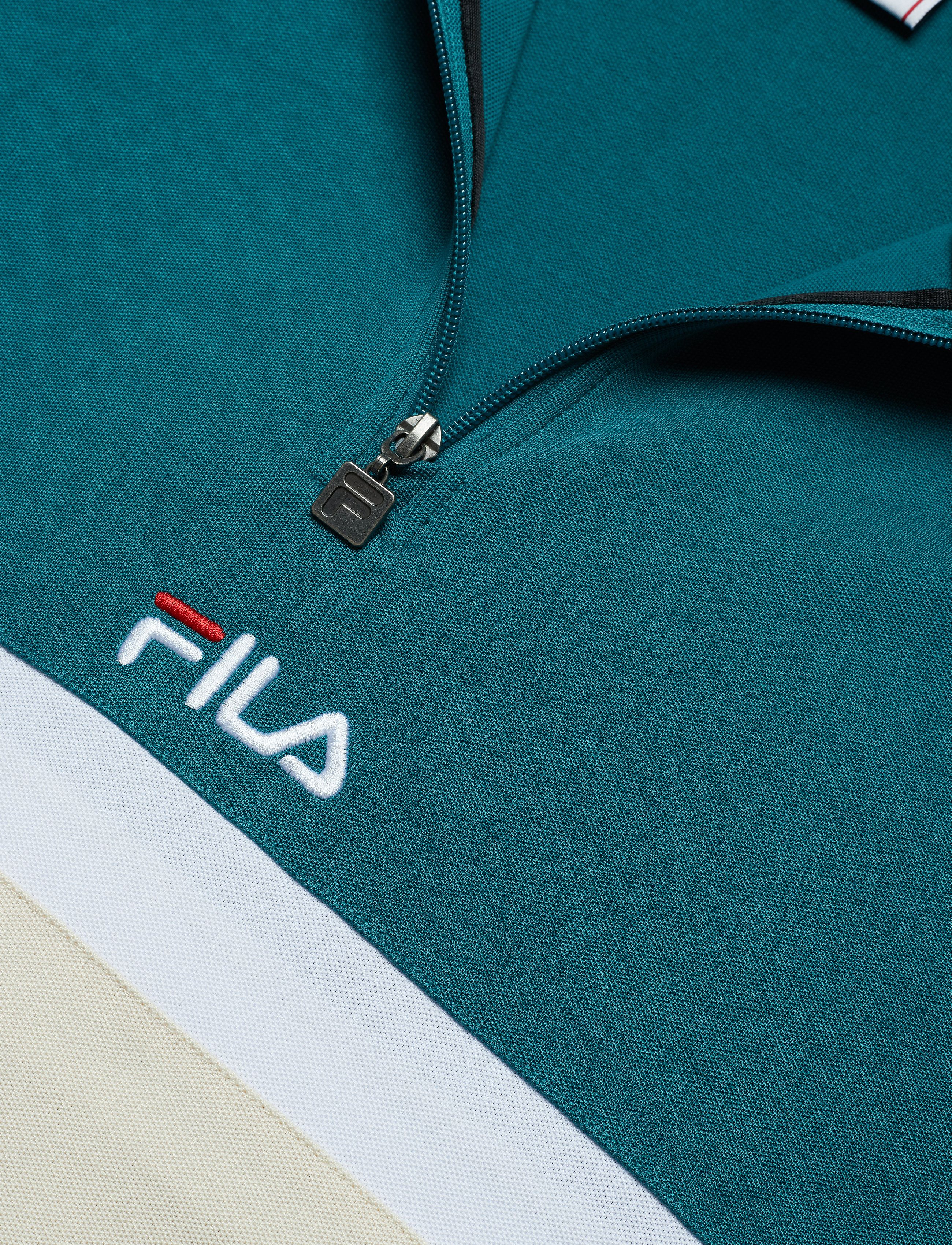 FILA - Herron Half Zip Top - shaded spruce-black-white cap gray - 4