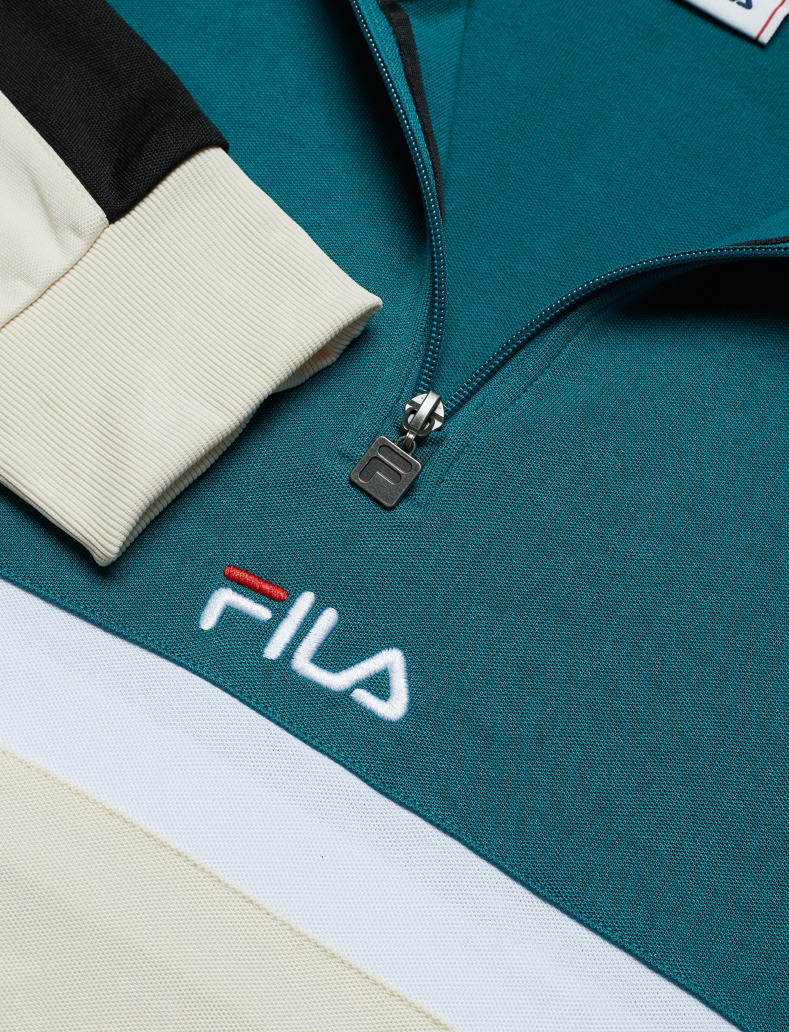 FILA - Herron Half Zip Top - shaded spruce-black-white cap gray - 5