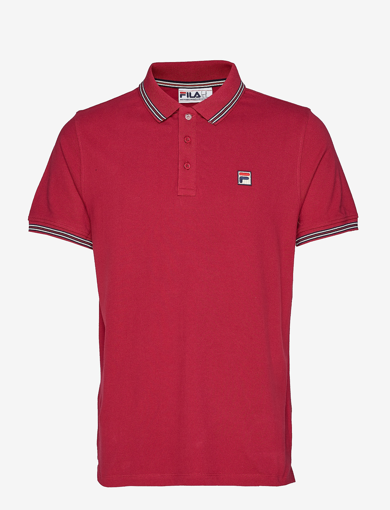 FILA - MATCHO 4 ESSENTIAL VINTAGE POLO WITH TIPPING - sangria - 0