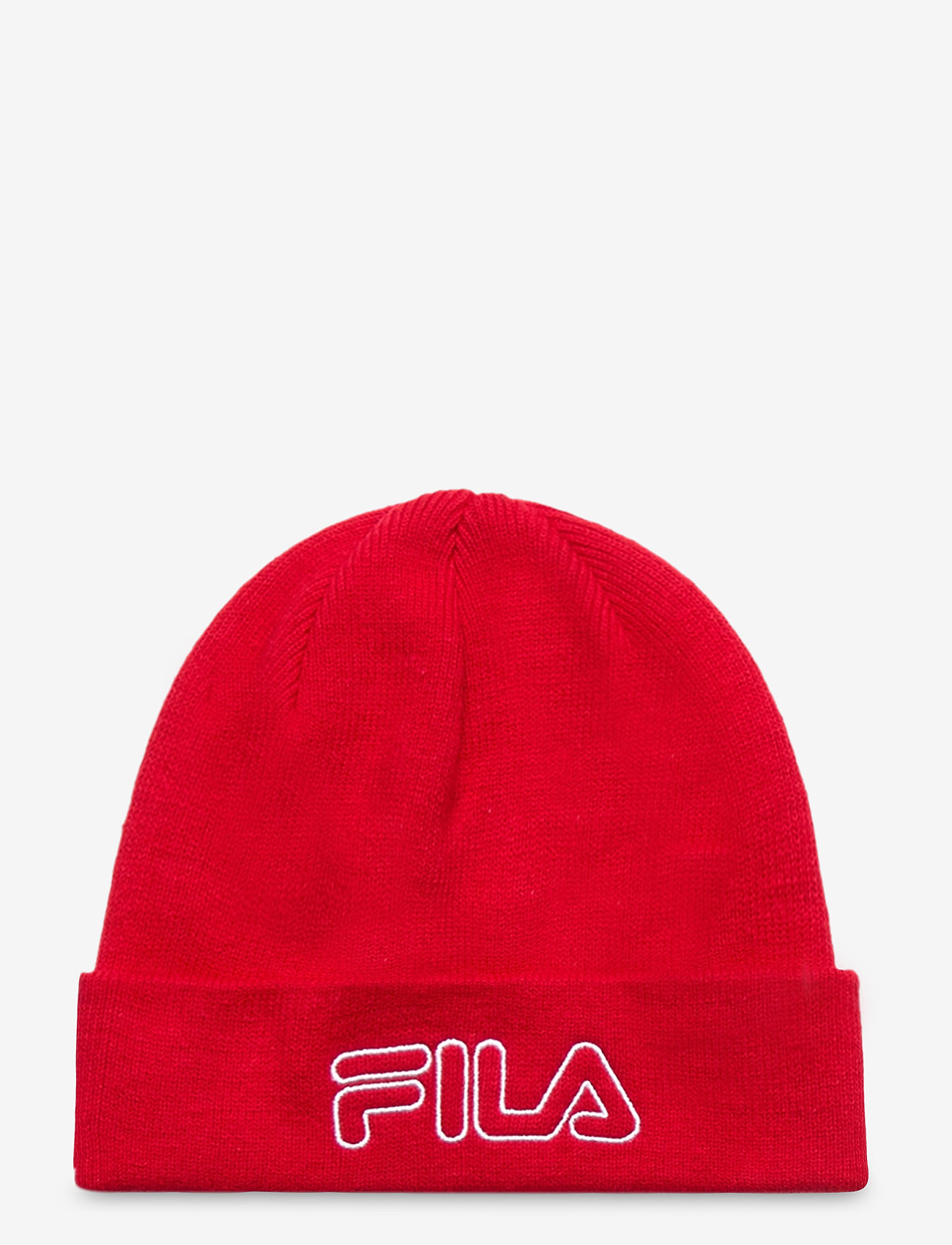 BEANIE with outline logo - TRUE RED