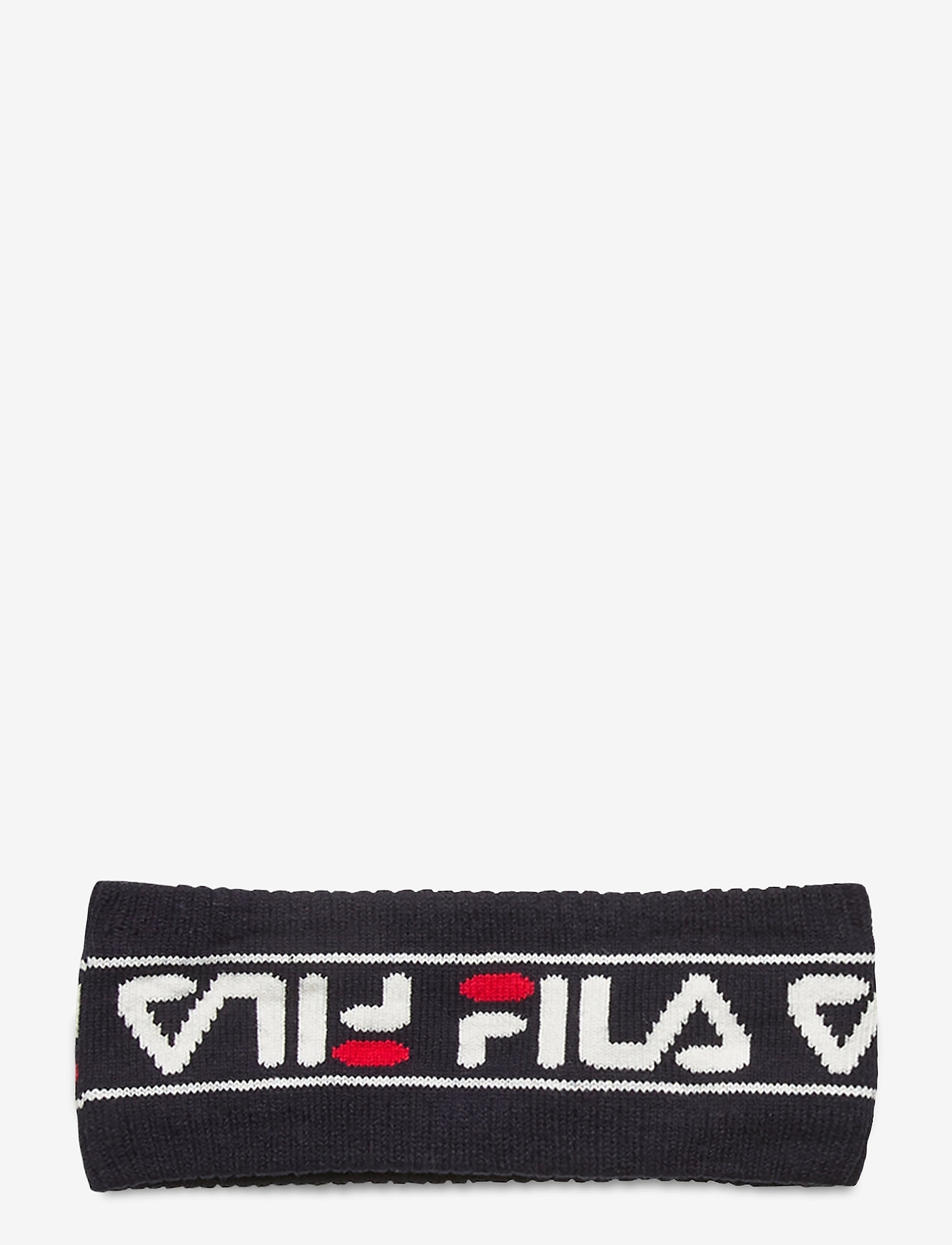 FILA - INTARSIA knitted headband - black iris-true red-bright white - 0