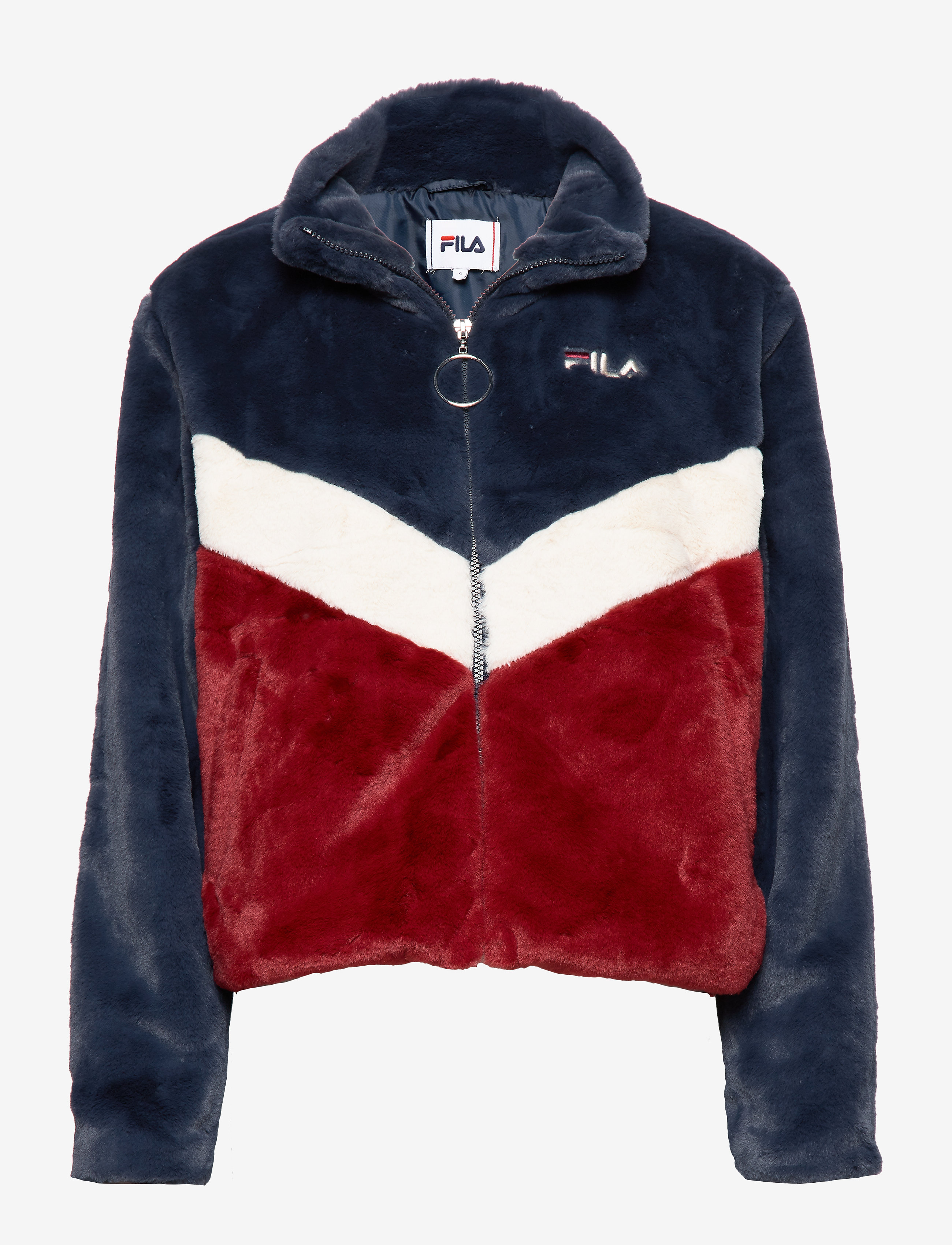 FILA - WOMEN CHARMAINE jacket - a248 - black iris-rhubarb-whitecap gray - 1