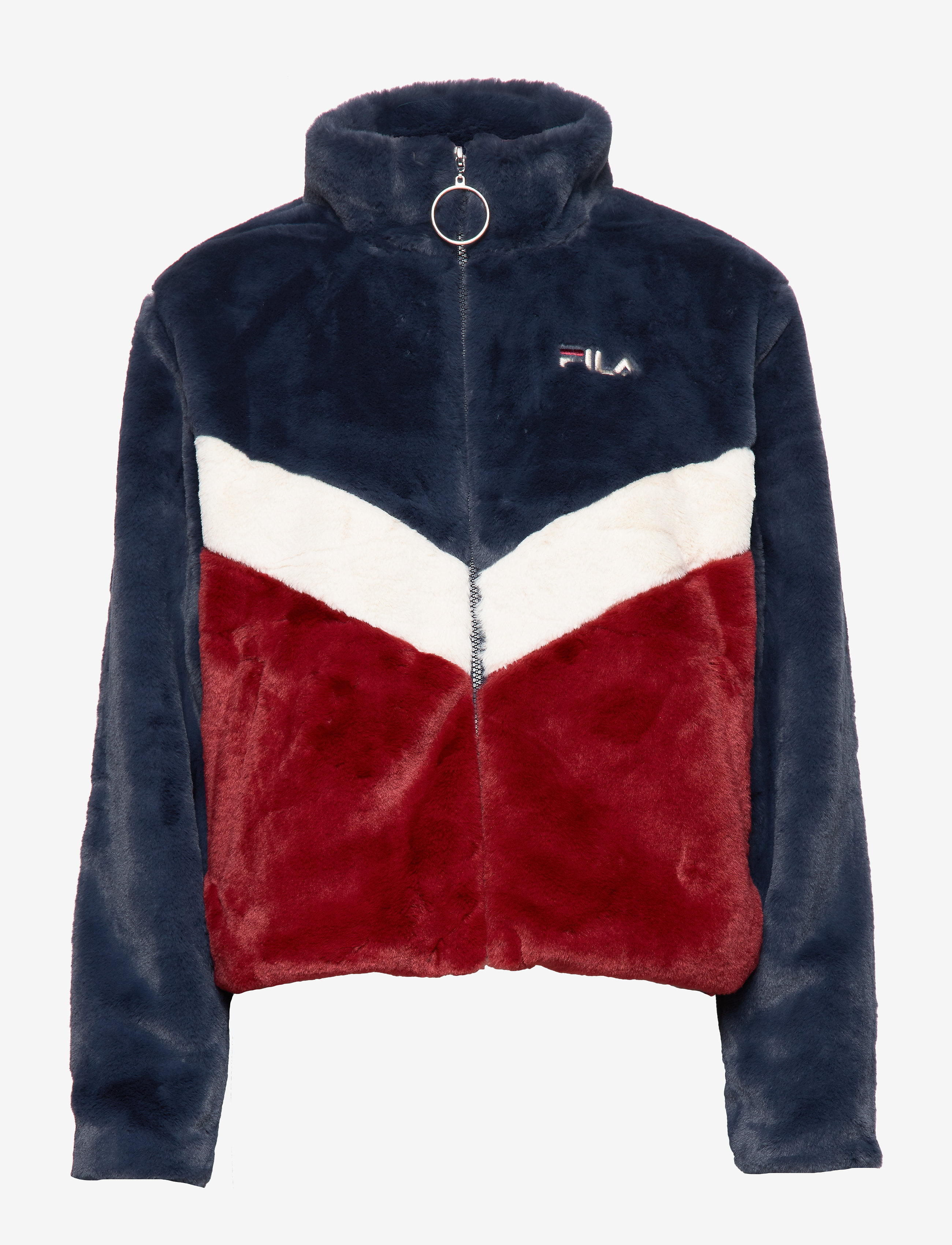 FILA - WOMEN CHARMAINE jacket - a248 - black iris-rhubarb-whitecap gray - 2