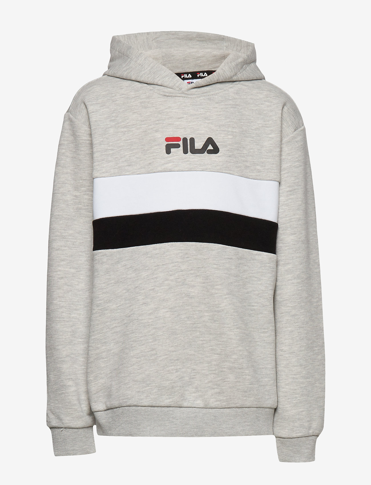 FILA - KIDS ELLANAH hoody - light grey melange bros-bright white-black - 0