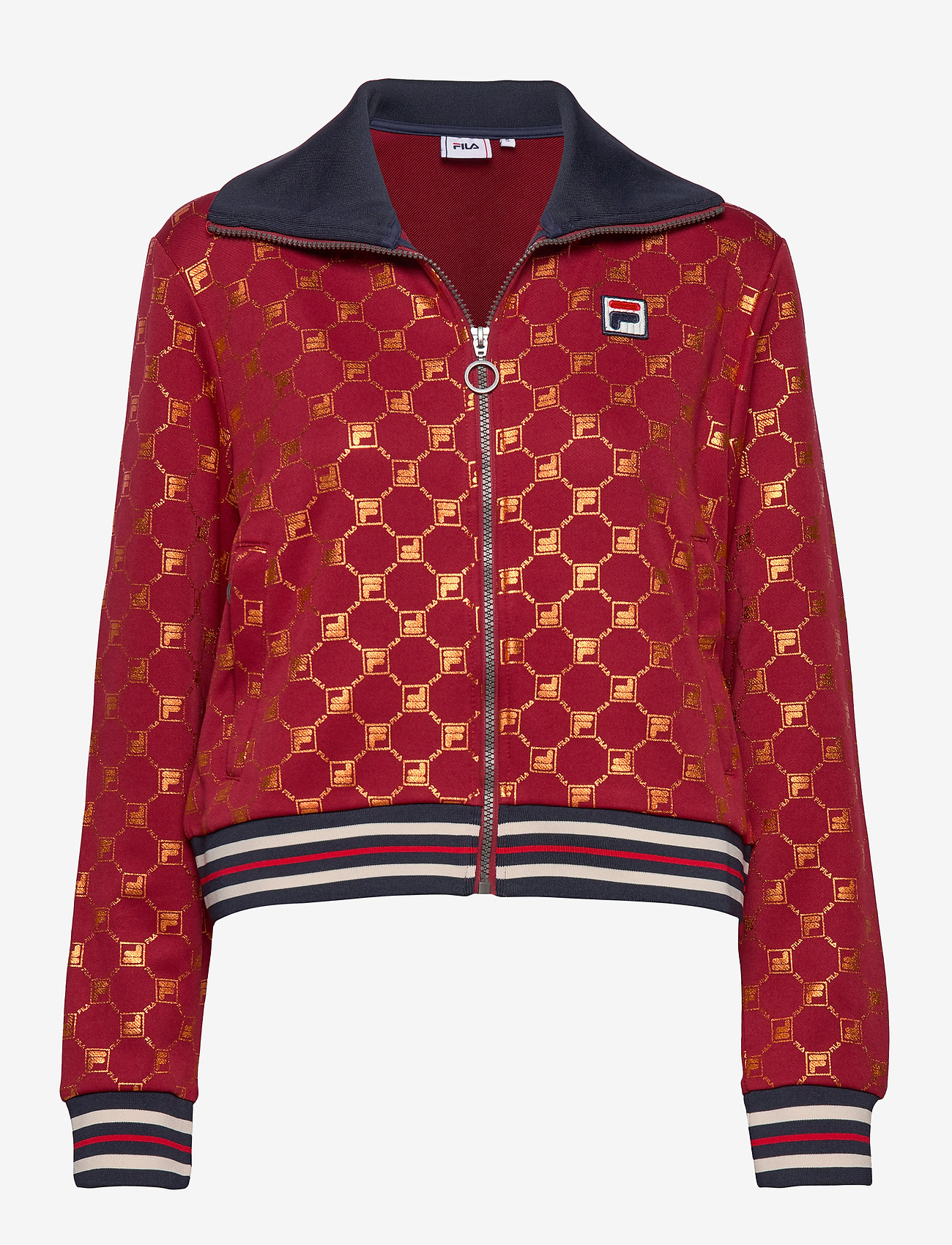FILA - WOMEN LERDIDWEN AOP track jacket - a259 - rhubarb-mandarin orange allover - 0