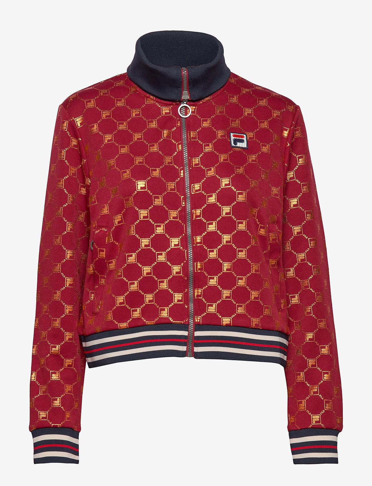 FILA - WOMEN LERDIDWEN AOP track jacket - a259 - rhubarb-mandarin orange allover - 1