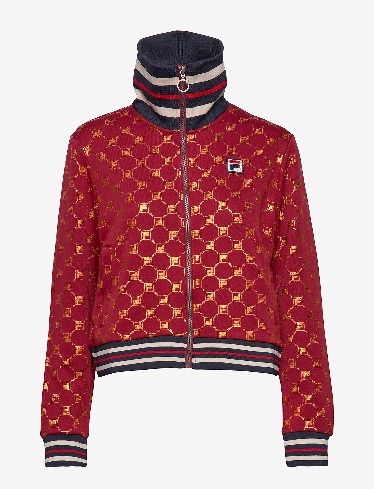 FILA - WOMEN LERDIDWEN AOP track jacket - a259 - rhubarb-mandarin orange allover - 2