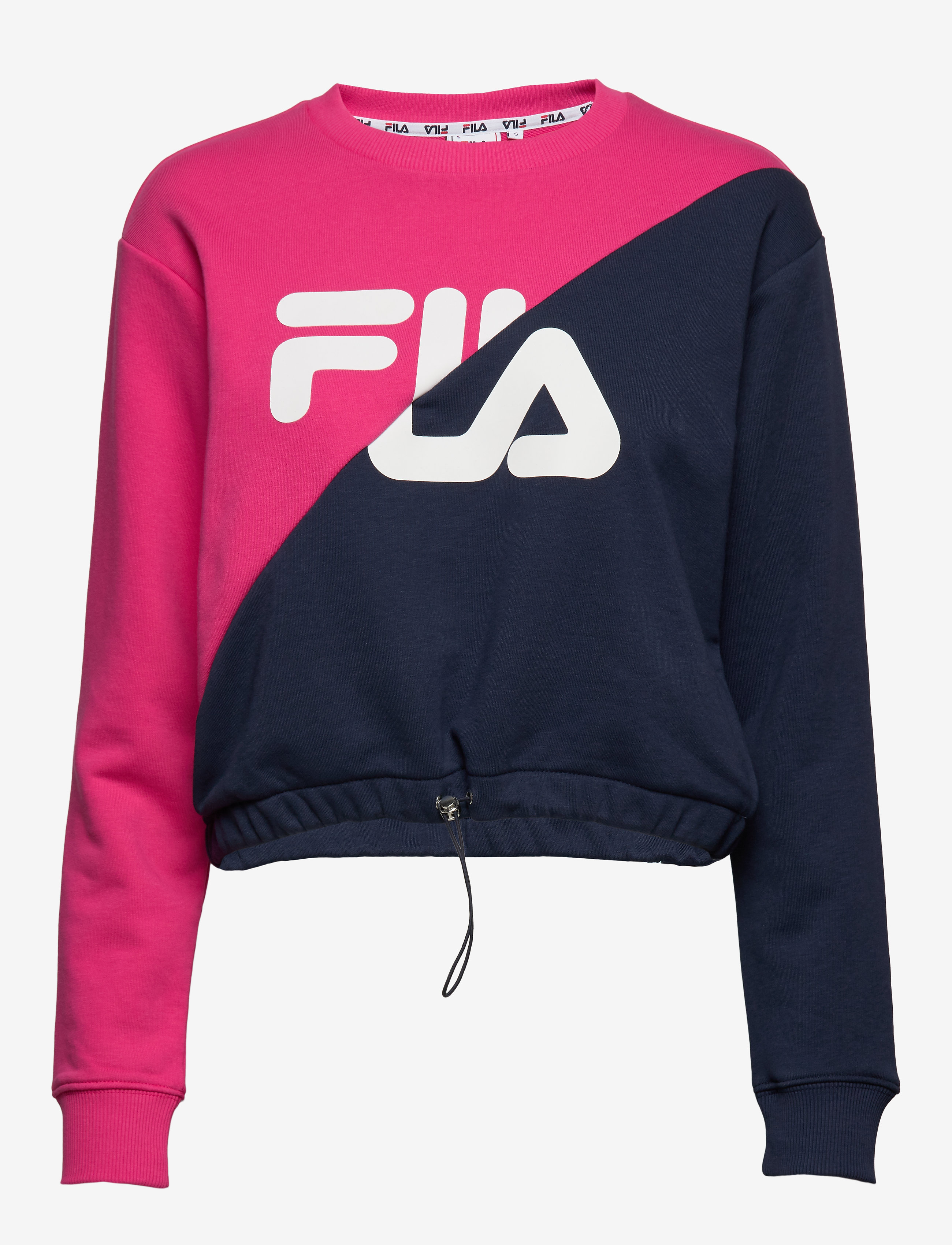 FILA - WOMEN BANJI cropped crew sweat - pink yarrow-black iris - 0