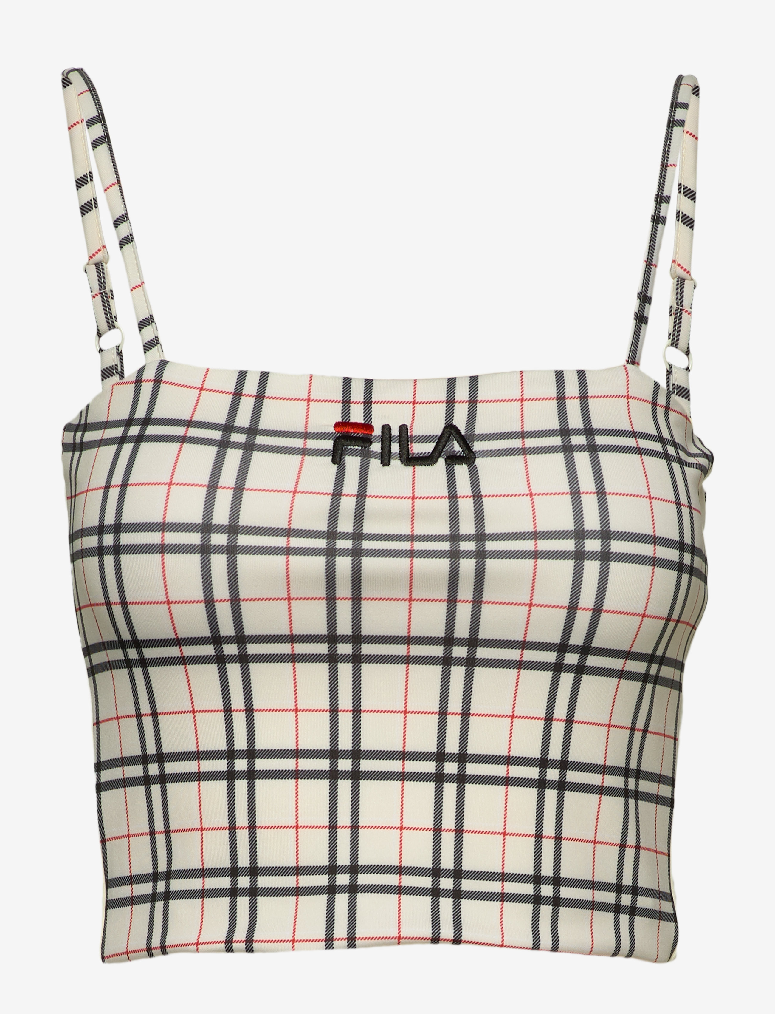 FILA - WOMEN TELYN AOP cropped top - eggnog tartan allover - 0