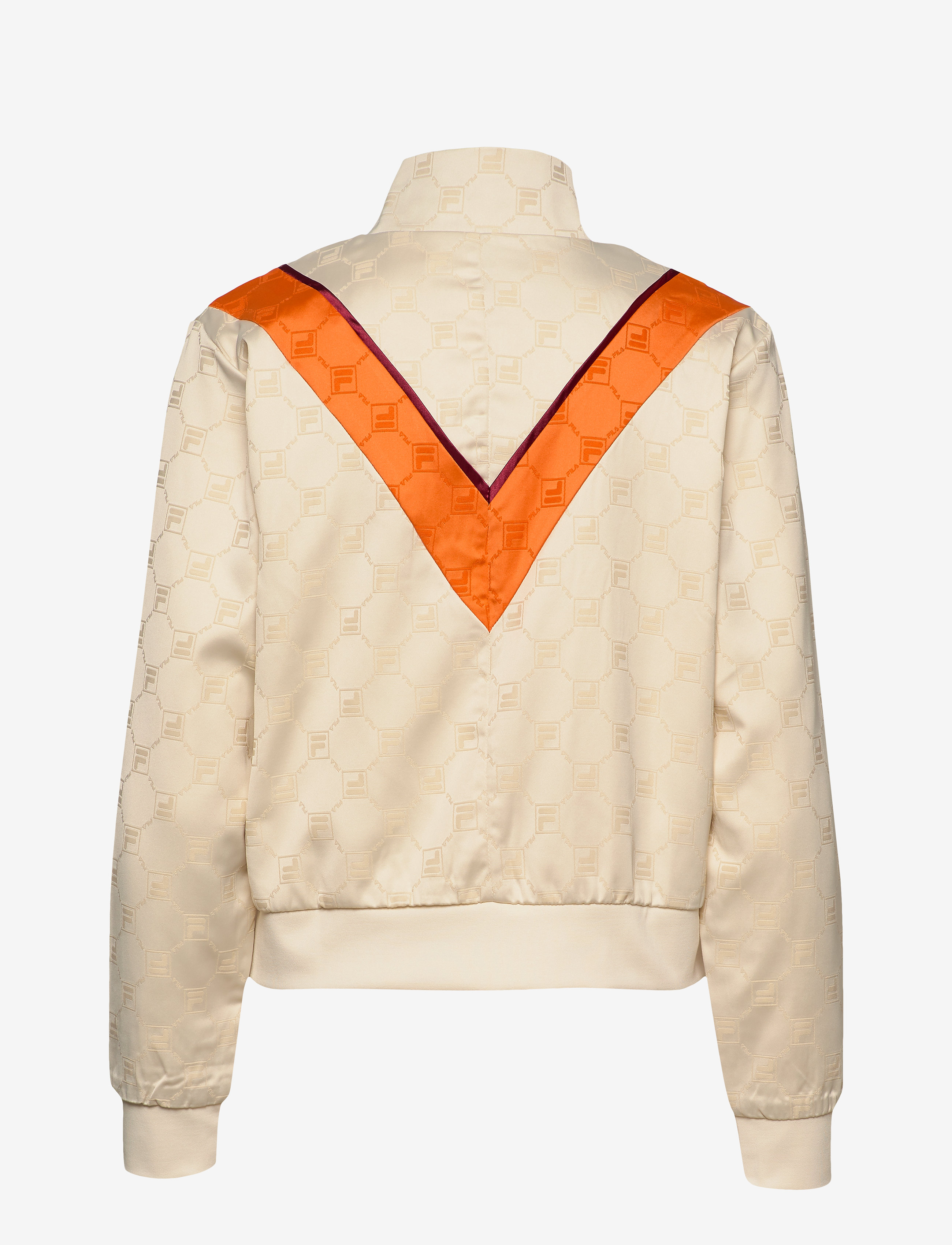 FILA - WOMEN HALLE satin track jacket - eggnog-mandarin orange - 1