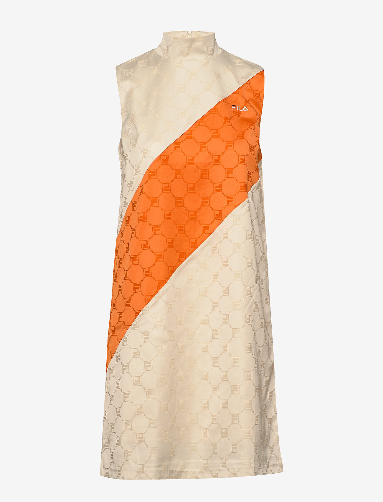 FILA - WOMEN HANAKO satin dress - eggnog-mandarin orange - 0