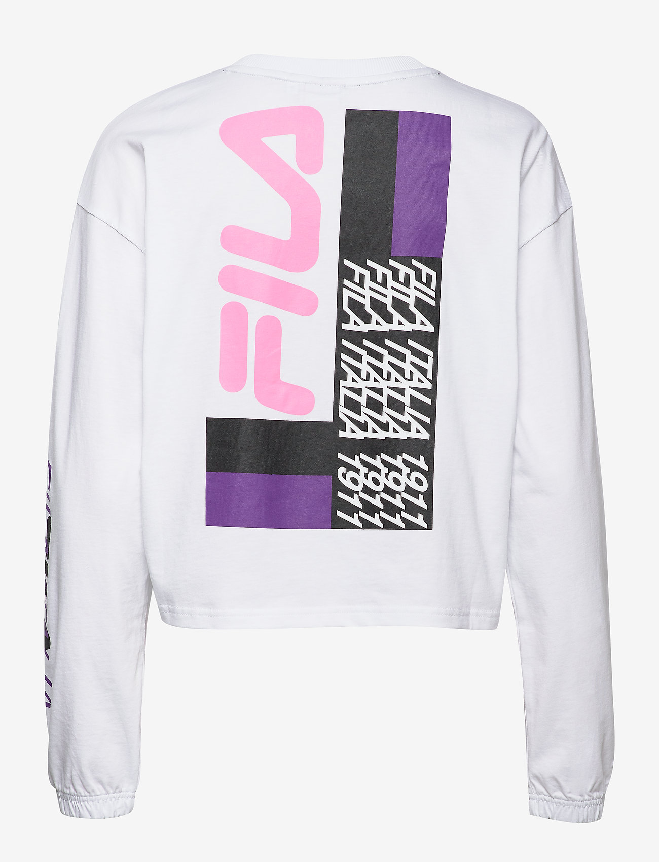 FILA - WOMEN CALANDRA cropped long sleeve shirt - bright white - 1