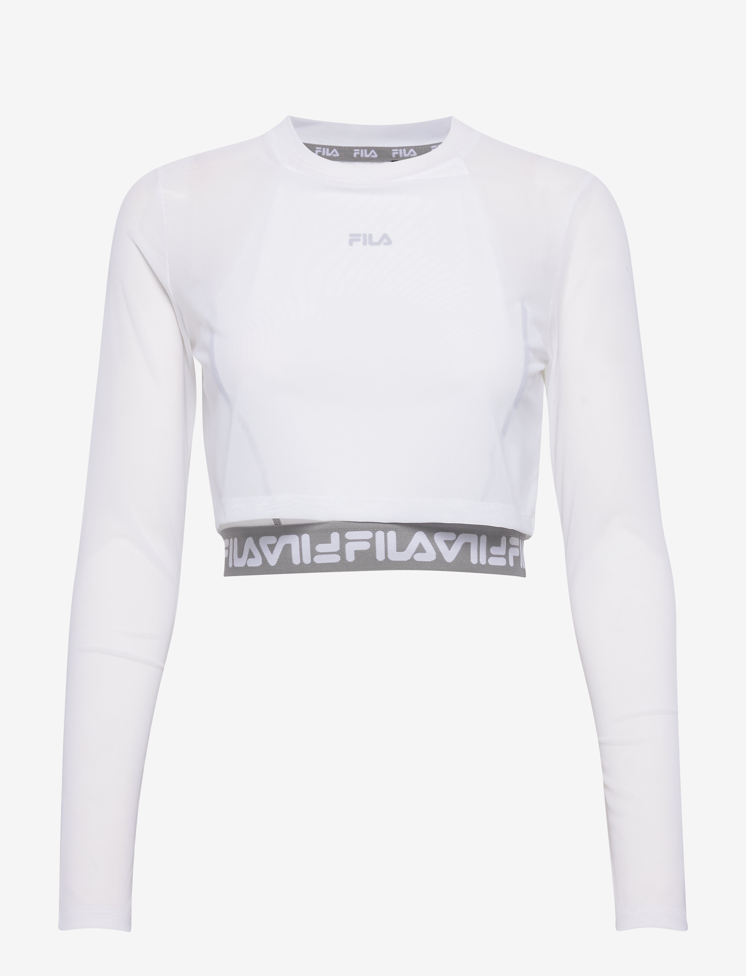 FILA - WOMEN MAGENTA cropped double layer top - bright white - 0