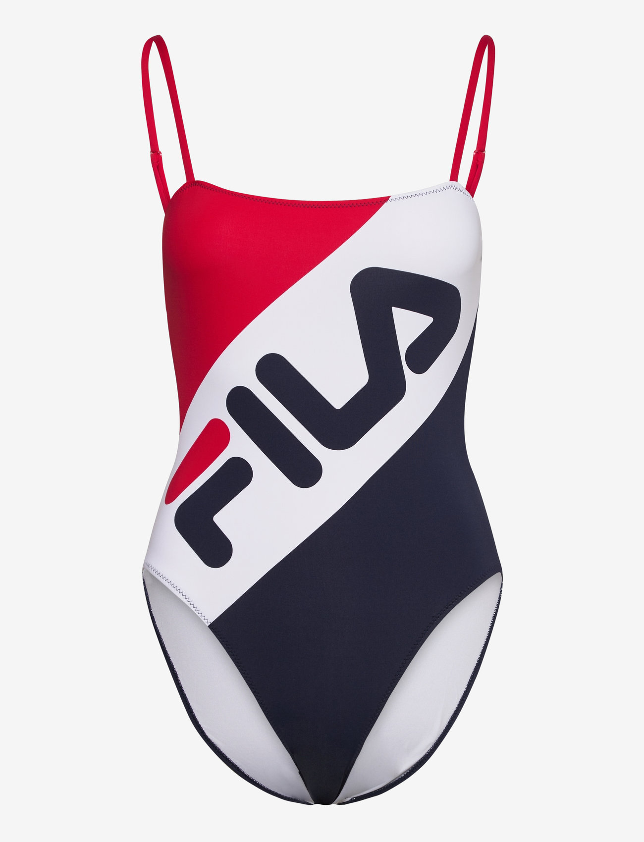 FILA - WOMEN MEI swim suit - sports swimwear - true red-black iris-bright white - 0