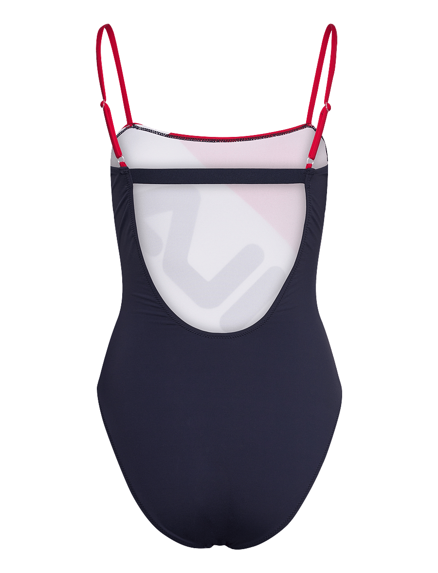 FILA - WOMEN MEI swim suit - sportsbadetøj - true red-black iris-bright white - 1