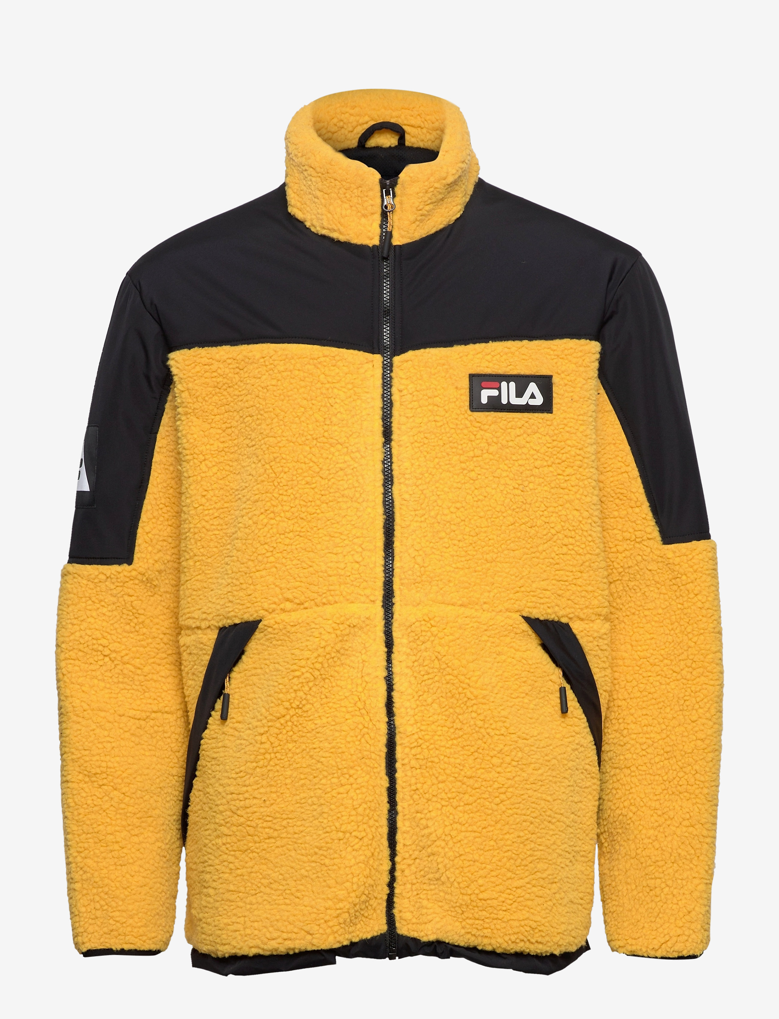 FILA - MEN MANOLO sherpa fleece jacket - nugget gold-black - 1