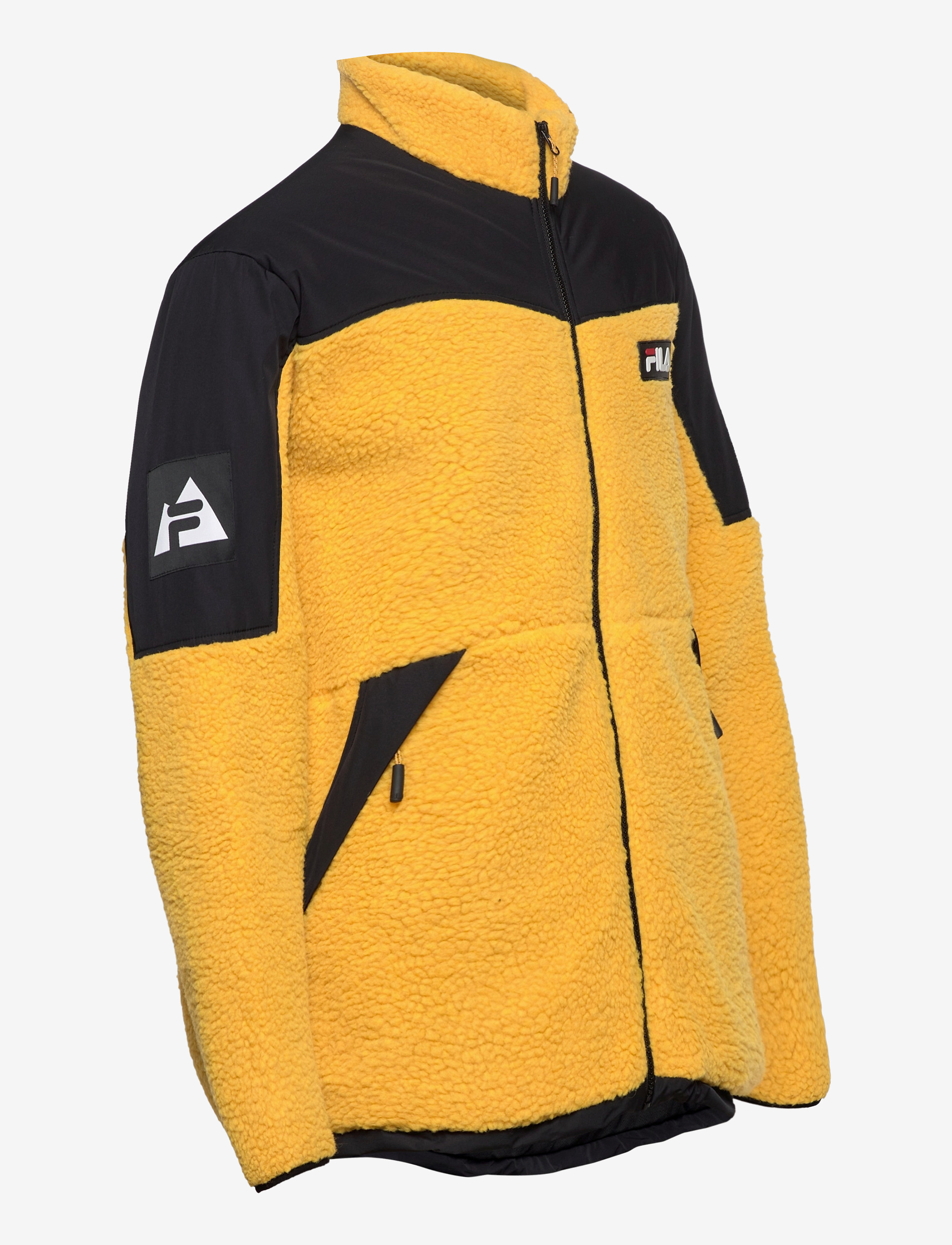 FILA - MEN MANOLO sherpa fleece jacket - nugget gold-black - 3