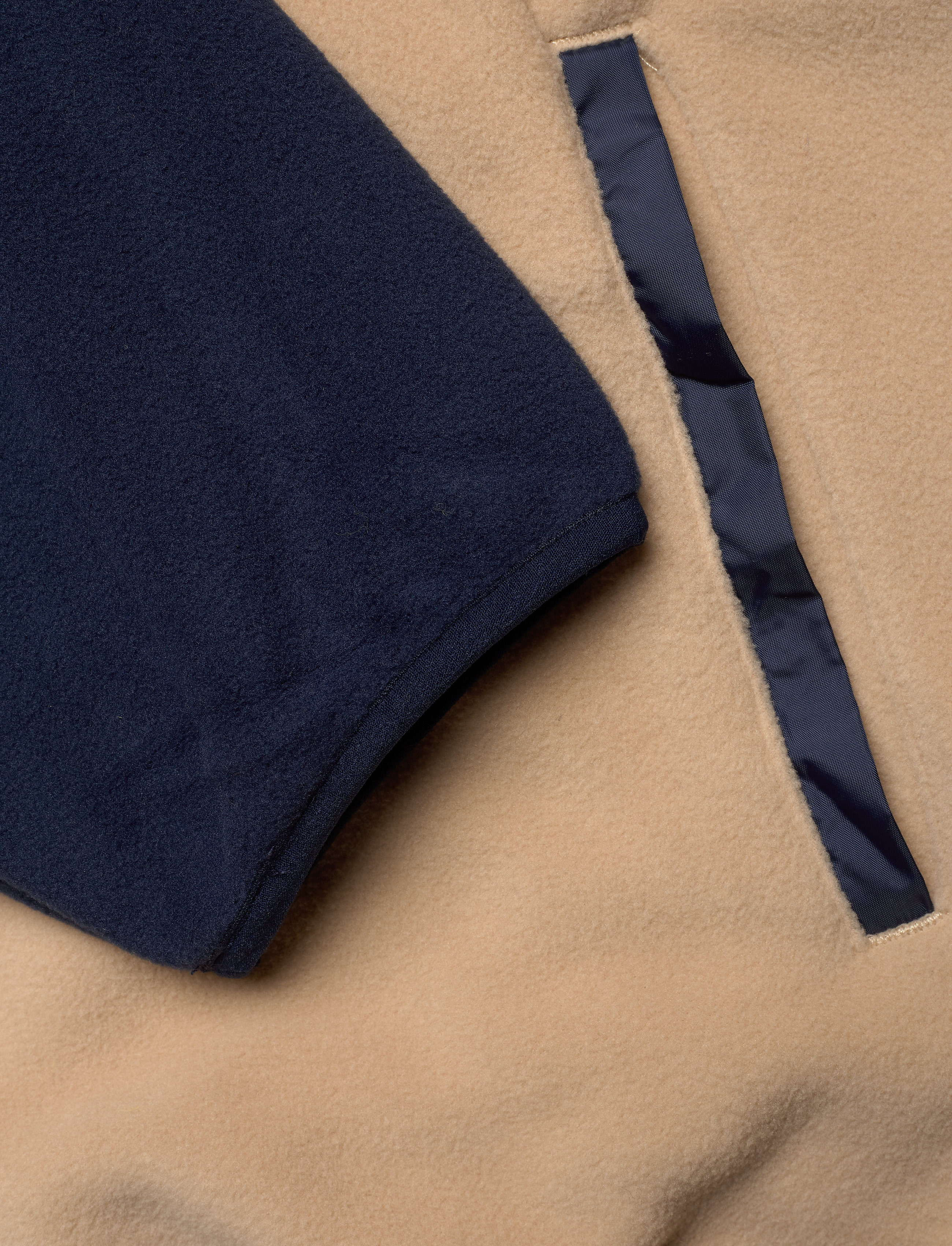 FILA - MEN WAFA blocked half zip fleece - irish cream-black iris-cinnamon stick - 3