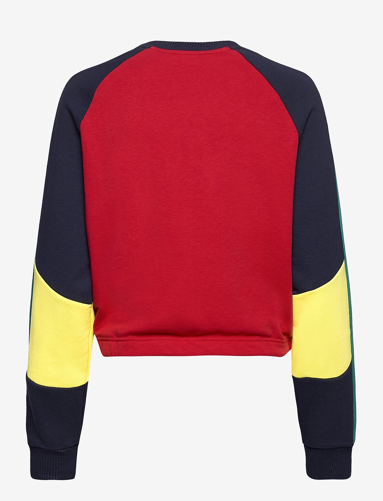 FILA - WOMEN BANE blocked cropped crew sweat - black iris-true red-teal green-aurora - 1