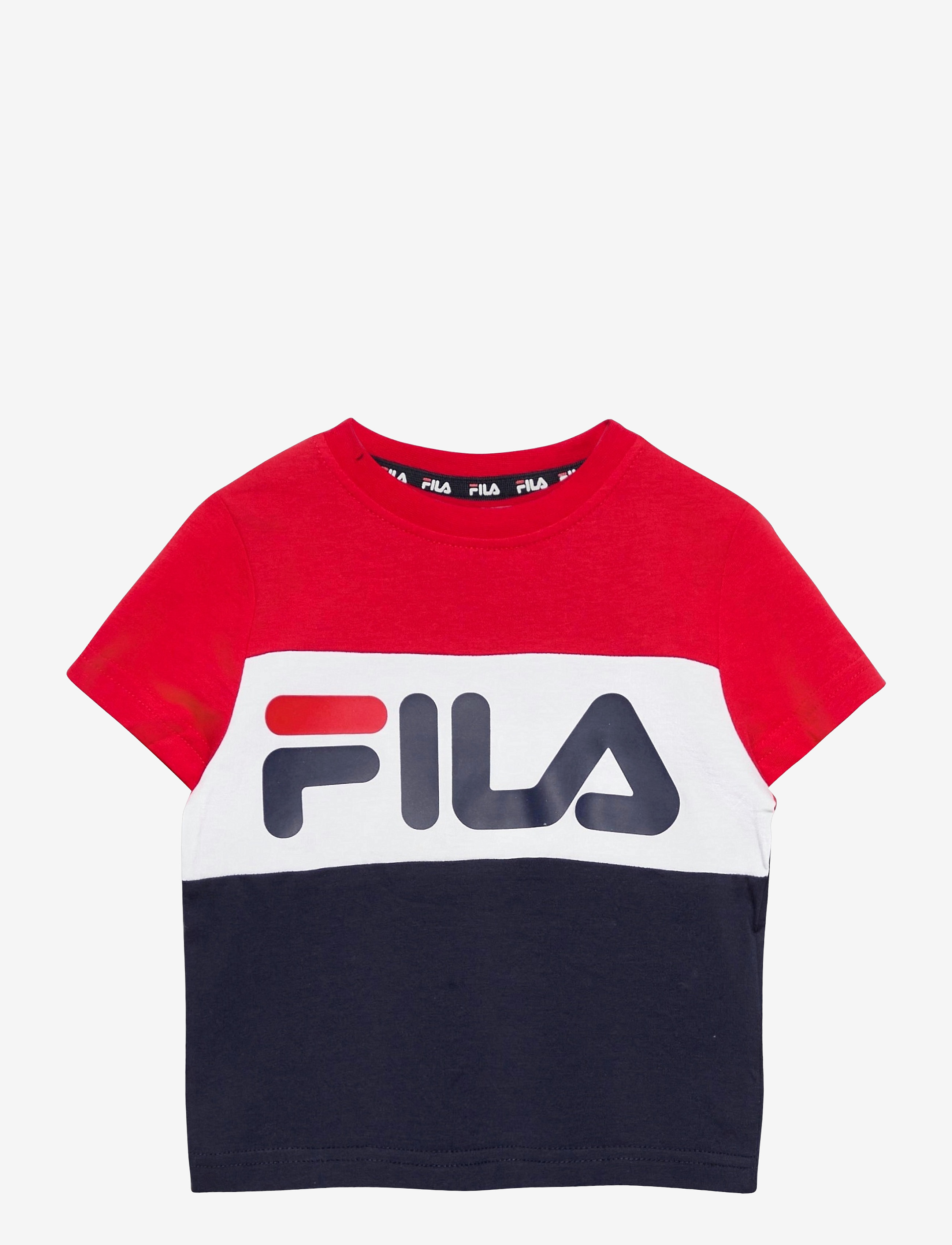 FILA - THEA blocked tee - black iris-true red-bright white - 0